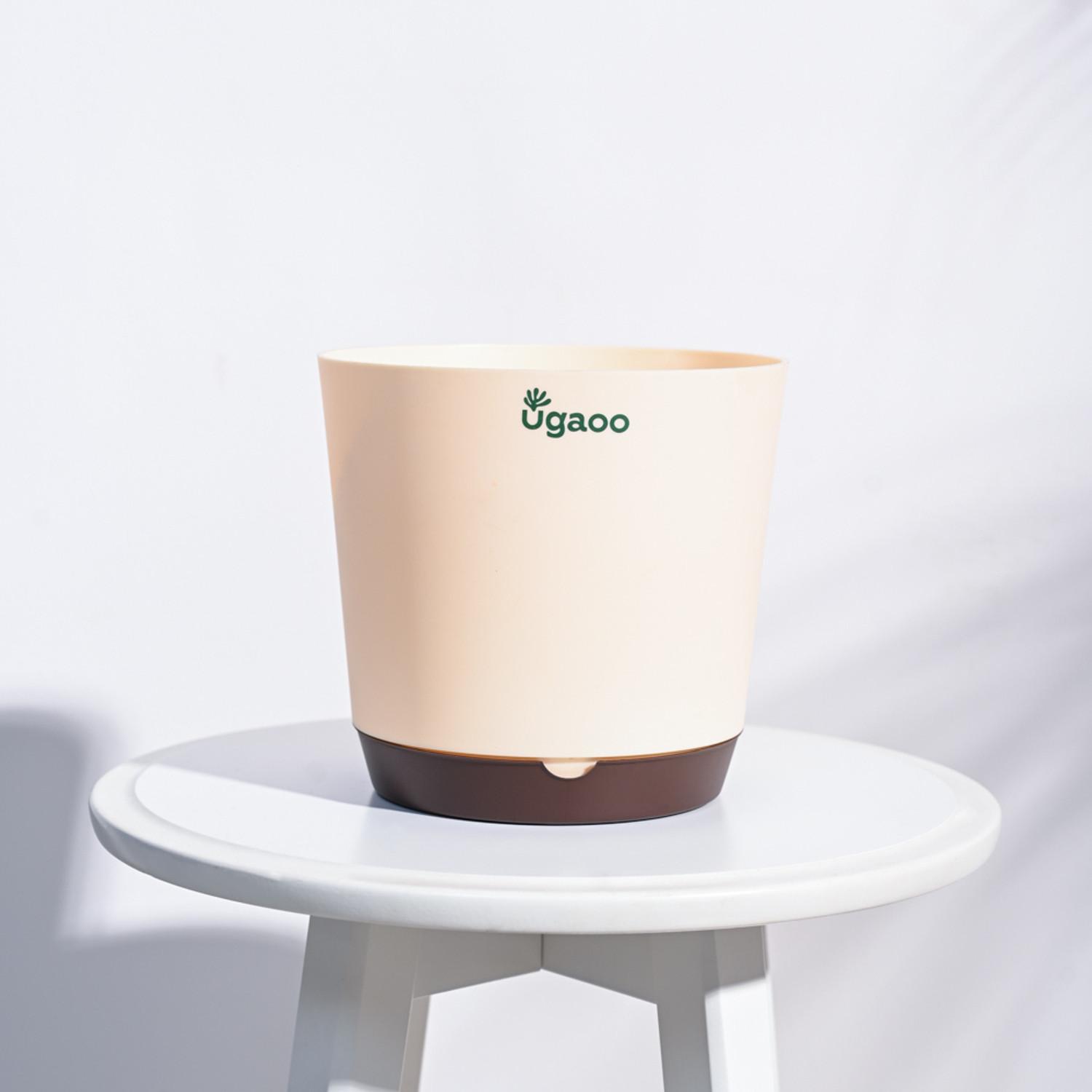 Image of UGAOO Krish Ivory Self Watering Pot - 7.5 Inch, Round, Set of 5 Plant Container Set