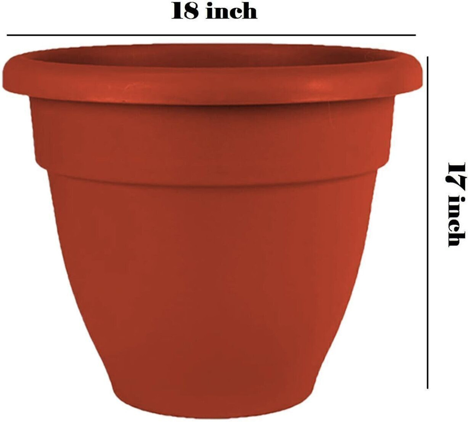 Image of IMAGINEA 18 Inch Plastic Planters Big Size Outdoor Gardening Plant Container for Garden Plant Container Set