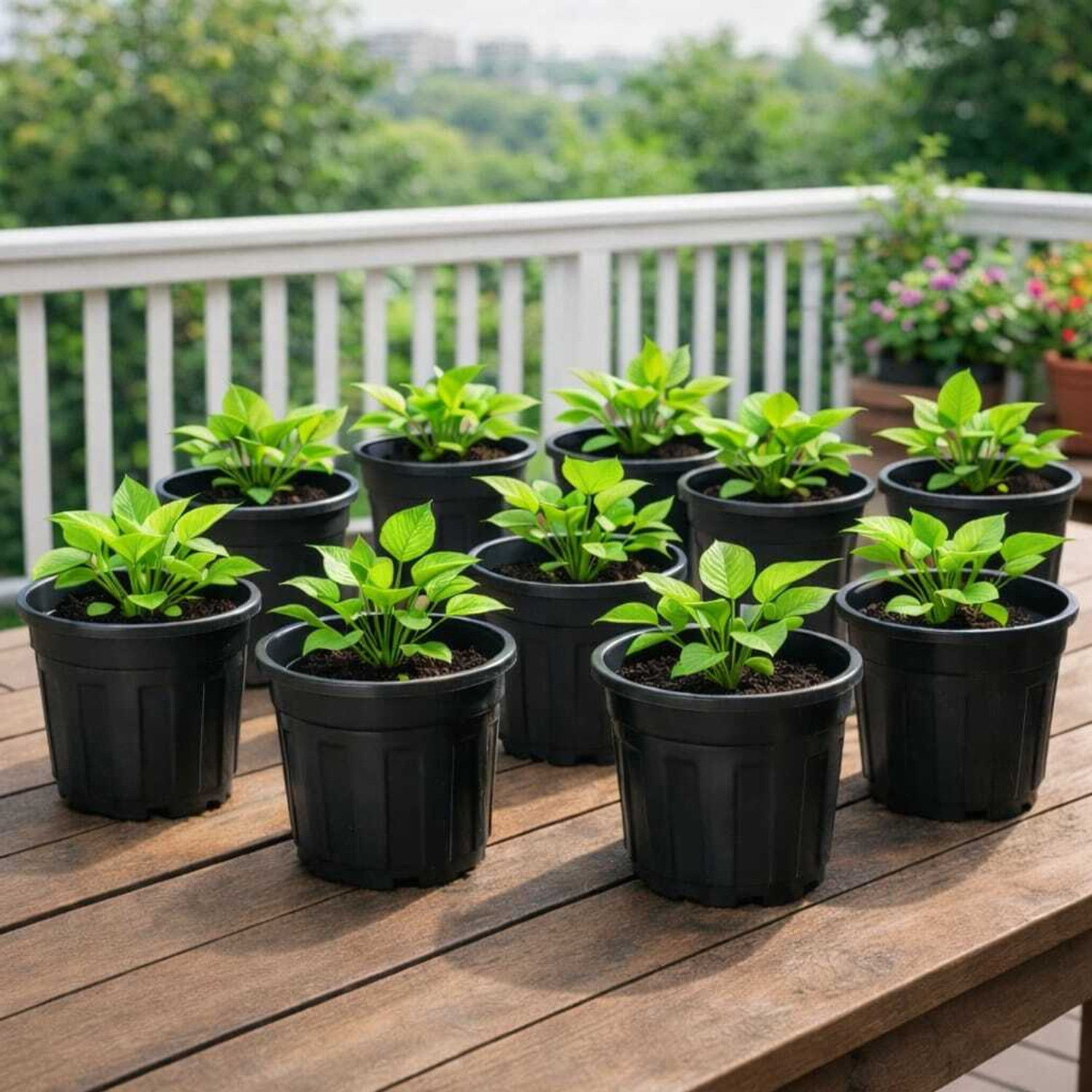 Image of simhraj NURSURY POT, 6 INCH FLOWER POT PLASTIC POT , Plant Container Set