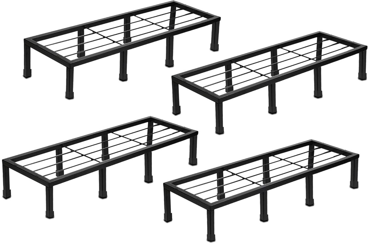 Image of GADDA CO Metal Plant Stand for Balcony Garden | Pot Stands for Outdoor & Indoor Plant Container Set