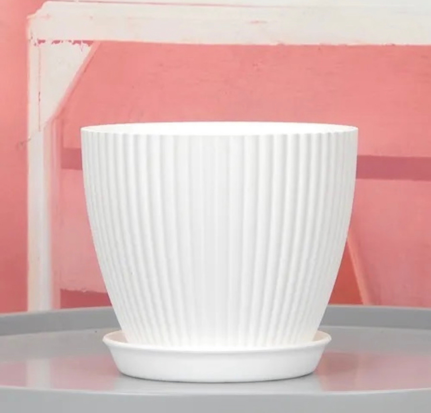 Image of Nursery Hub Premium White flower Planters gamla Pots plant pots Plant Container Set