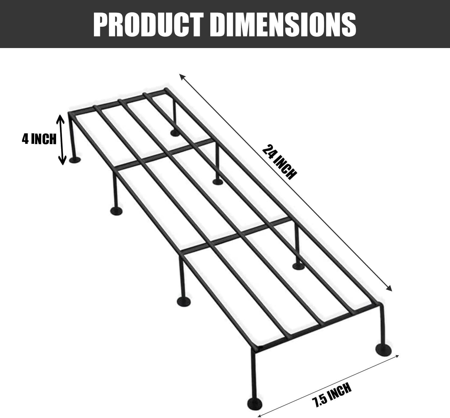 Image of ZH HANDICRAFT Premium Rectangular Anti-Rust Plant Stand For Indoor, Outdoor and Balcony Use Plant Container Set (Pack of 4, Metal)
