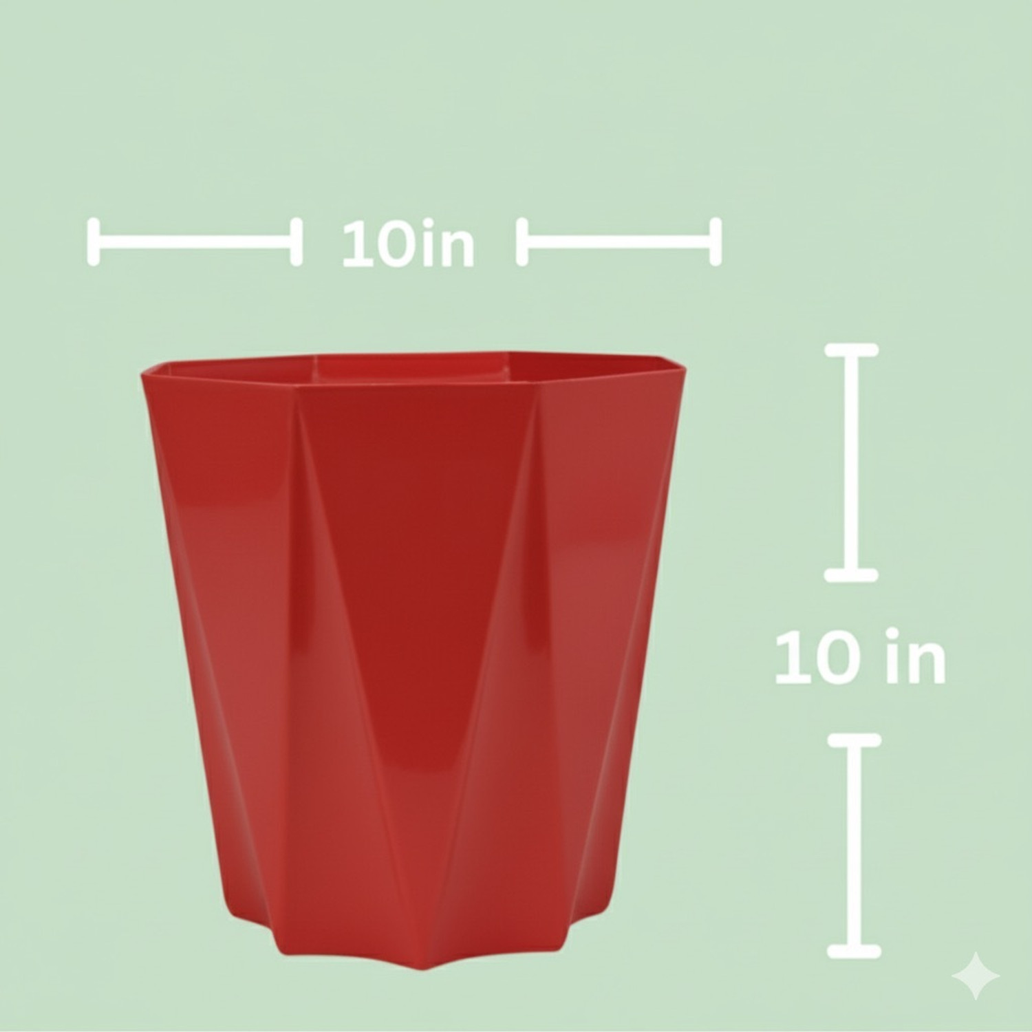 Image of UBBISKART 10 Inch dyna pot (RED,4PCS) Flower Pot for Home, Indoor & Outdoor Gamla Plant Container Set
