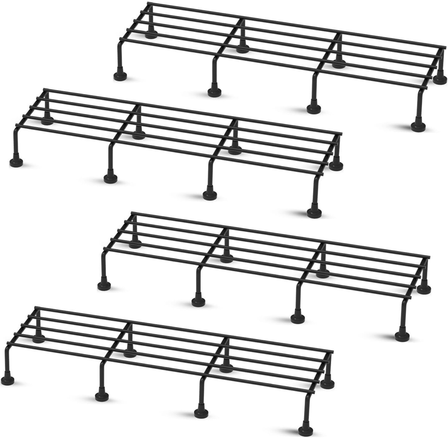 Image of JNCRAFTS SET OF 4 PLANTER STAND Plant Container Set