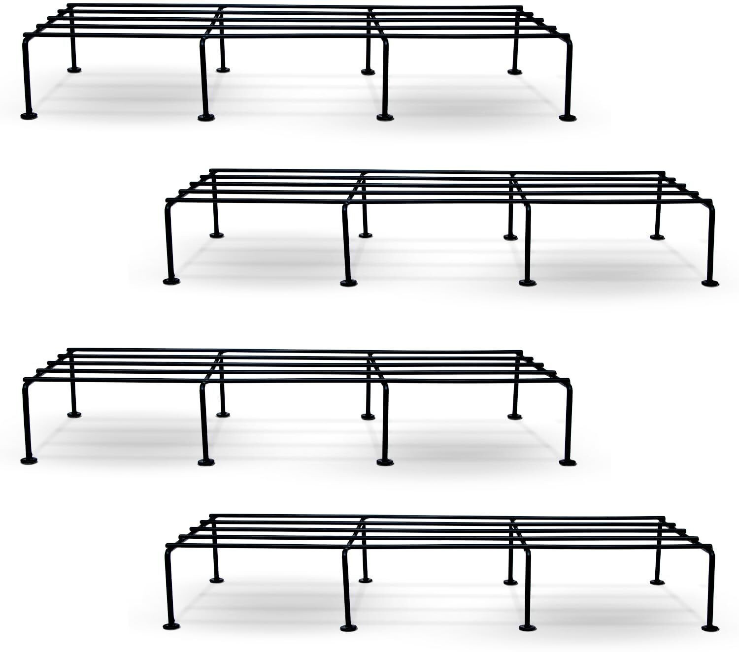 Image of JNCRAFTS SET OF 4 PLANTER STAND Plant Container Set