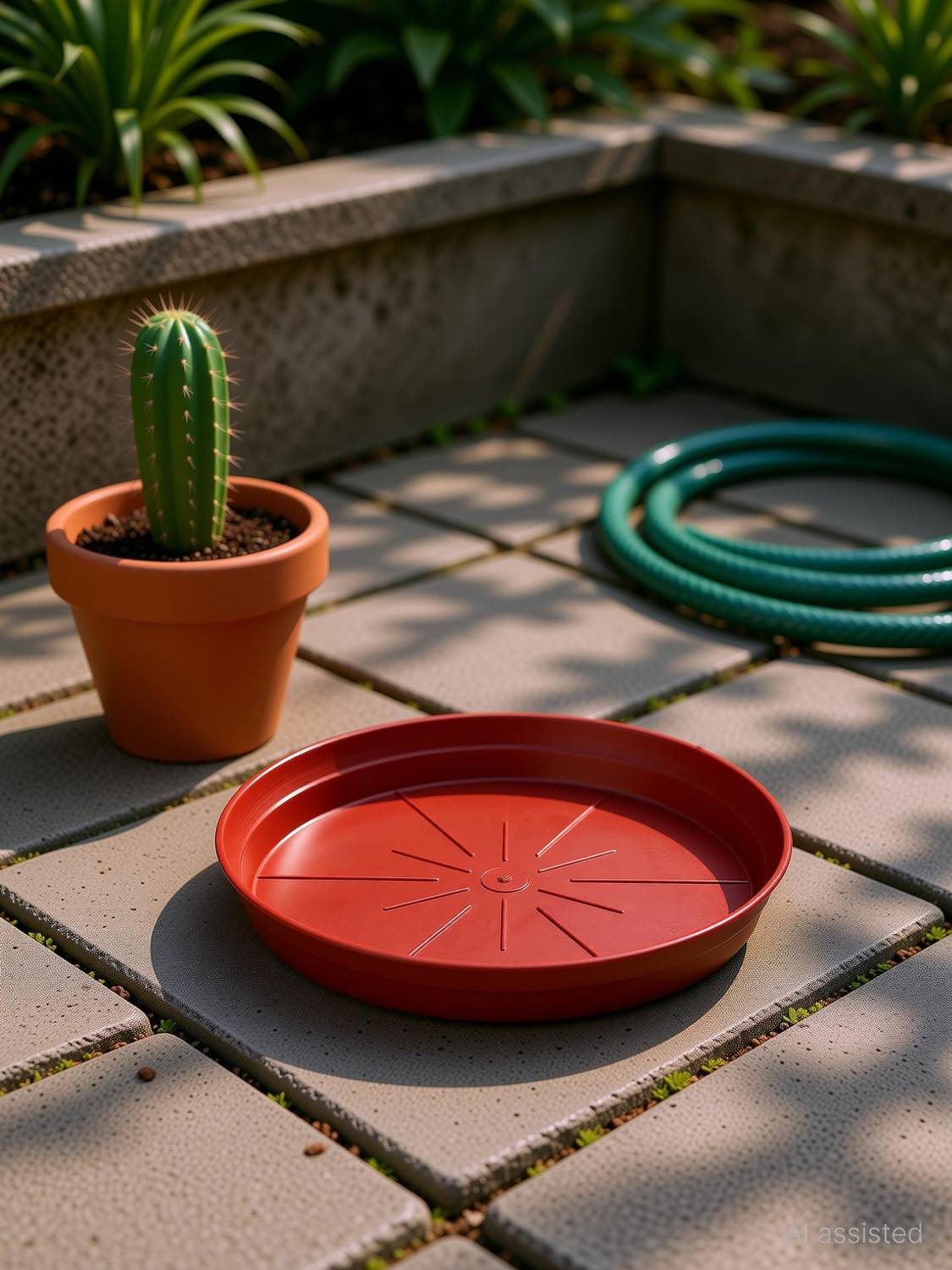 BFCF Flower Pot Plant Saucer Base Plate Planter Tray Set of 6 Terracotta (4 Inch) Plant Container Set