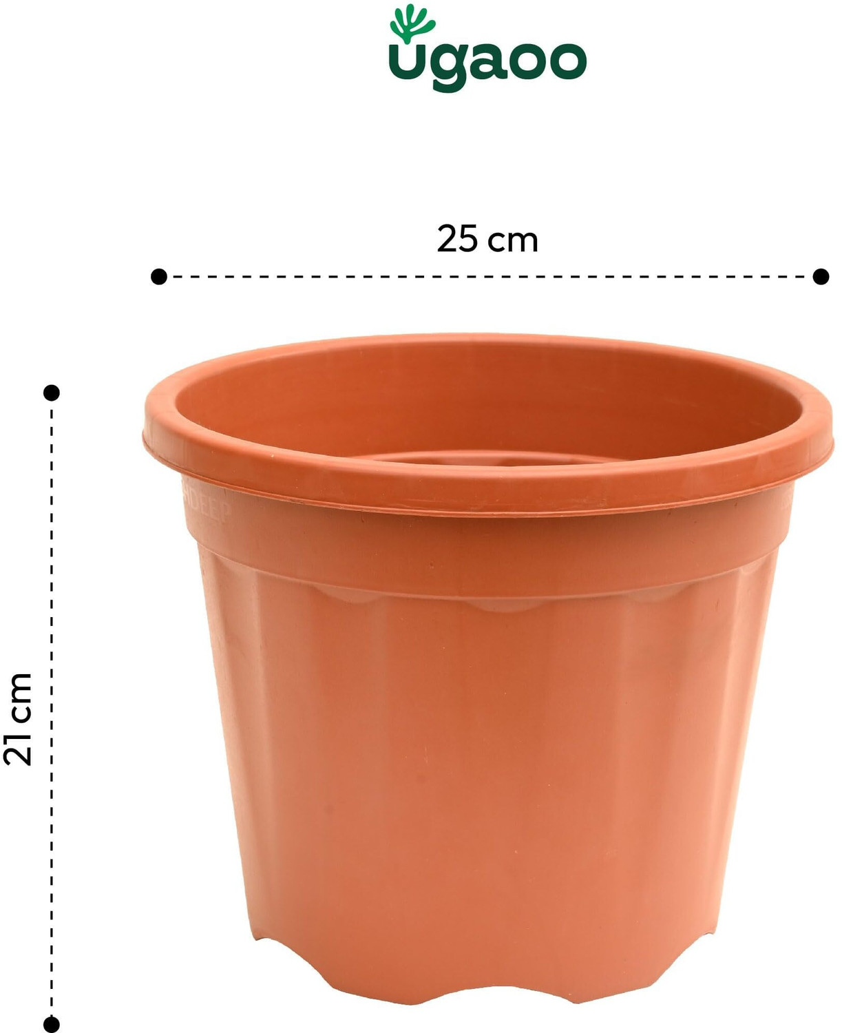 Image of UGAOO UV Treated Gardening Pots for Indoor & Outdoor Plants- 8 inch Set of 12 Plant Container Set