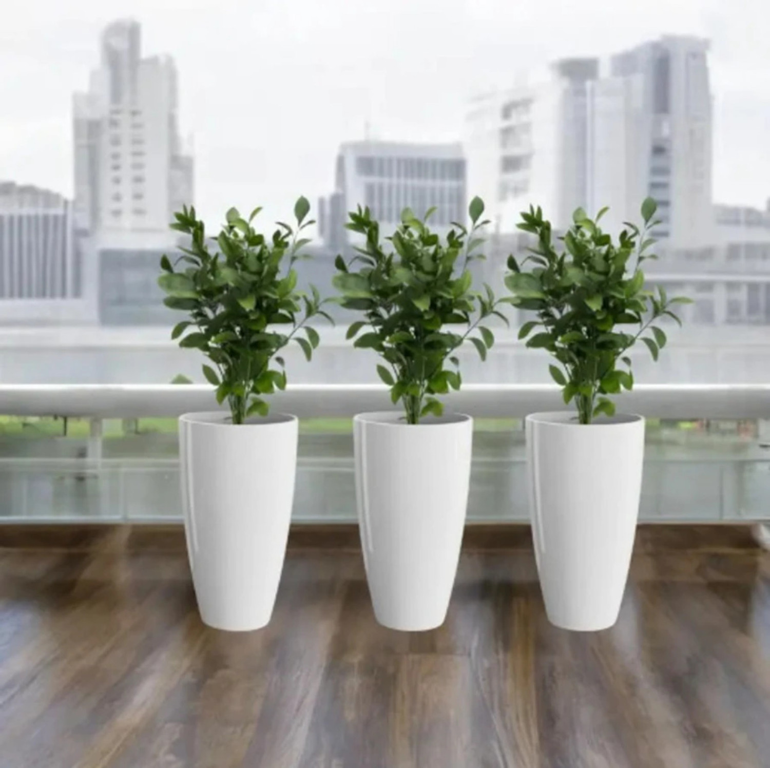 Image of fantabo white tower Plant Container Set