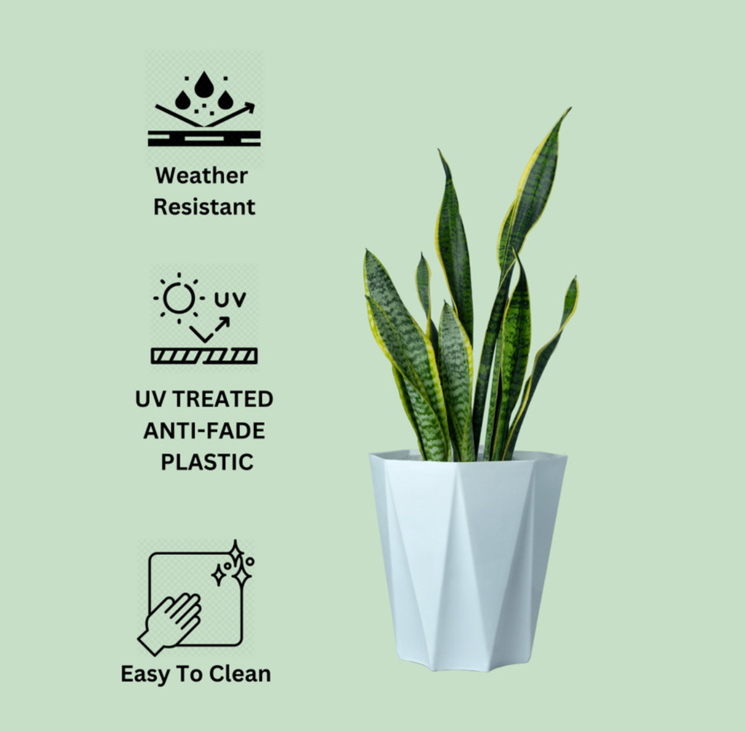 Image of UBBISKART 10 Inch daina Flower Pots for Home & Decoration Planters, Terrace, Garden Plant Container Set