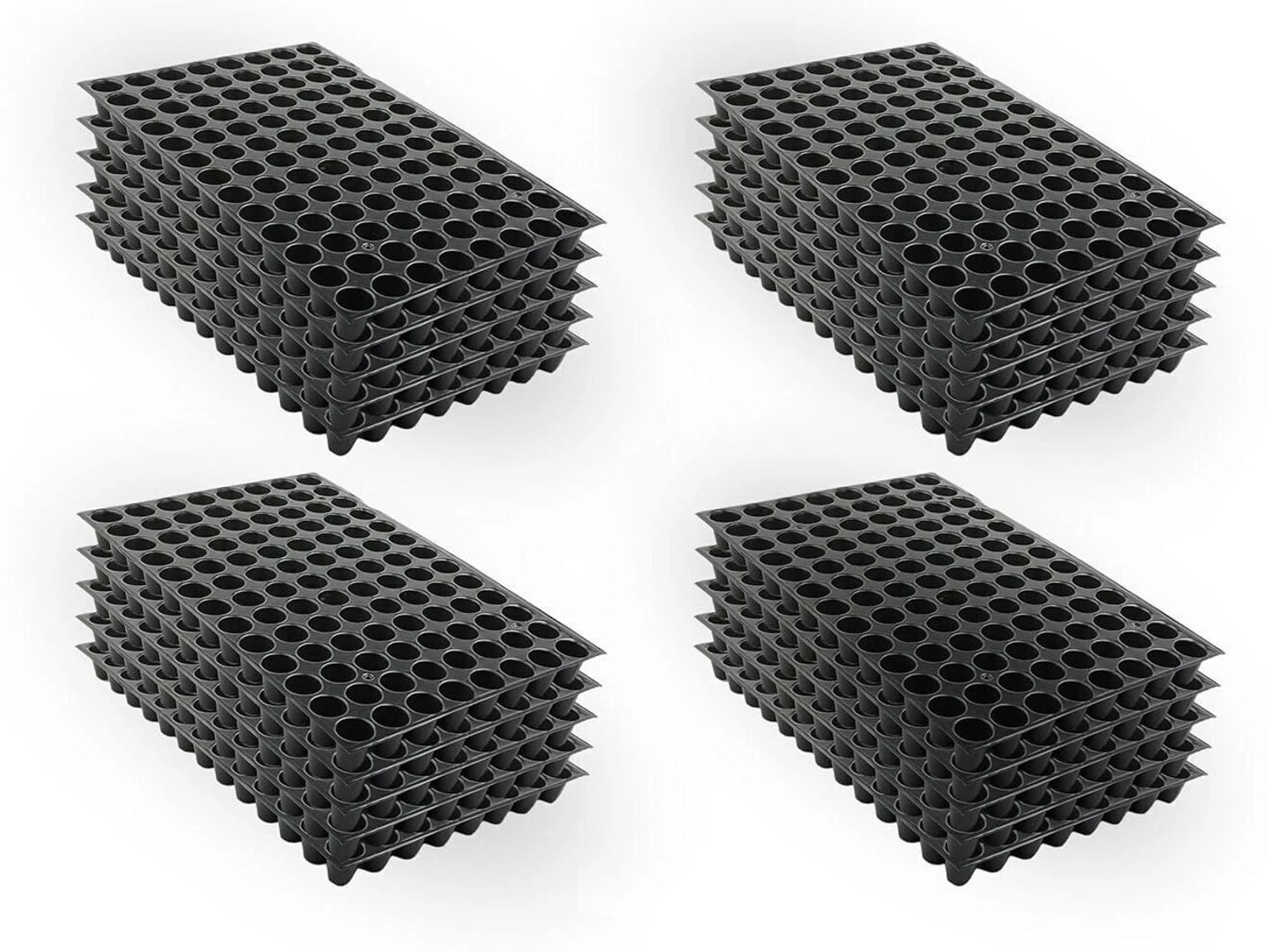 Image of HALSEY 98 holes Cavities Tray,Nursery Trays for Plants,Germination Trays for Seedling Plant Container Set