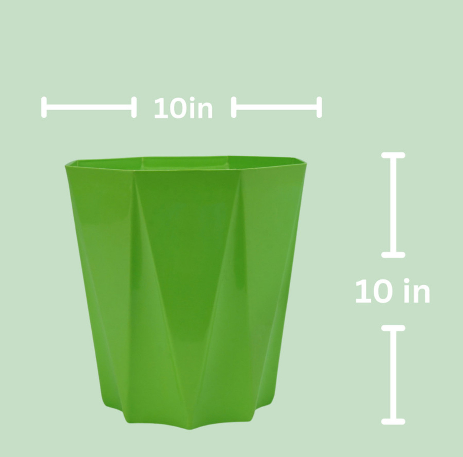 Image of UBBISKART 10 Inch dyna pot (GREEN ,3PCS) Flower Pot for Home, Indoor & Outdoor Gamla Plant Container Set