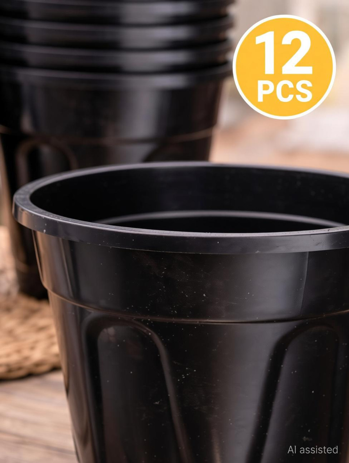 Image of spoton Super Pots-6 inchInch | Round Garden Plastic Planters Plant Container Set Plant Container Set