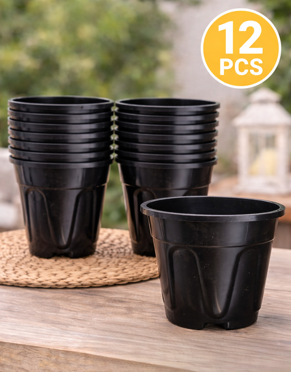 Image of spoton Super Pots-6 inchInch | Round Garden Plastic Planters Plant Container Set Plant Container Set