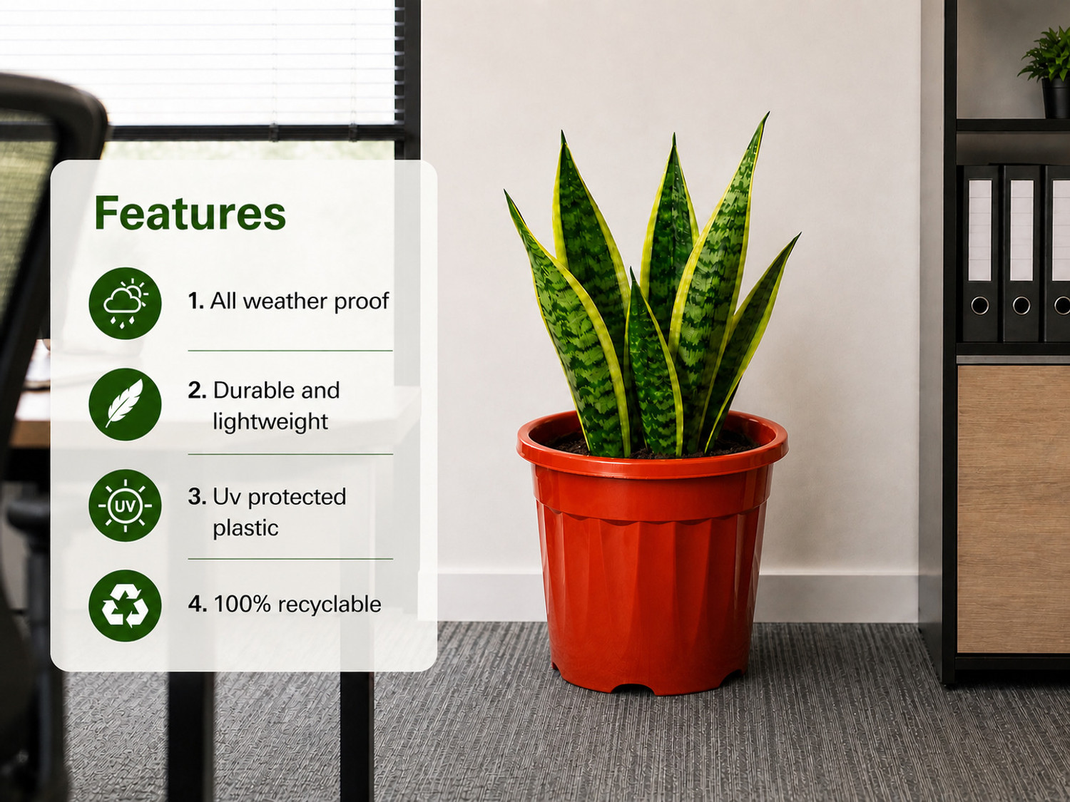 Image of Bioworth Growing pot | 12 inch | TERRACOTTA colour | Indoor and Outdoor use Plant Container Set