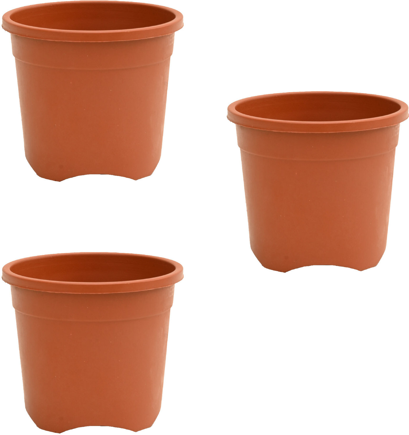 Image of UGAOO UV Treated Gardening Pots for Indoor & Outdoor Plants (8 inch Set of 3) Plant Container Set