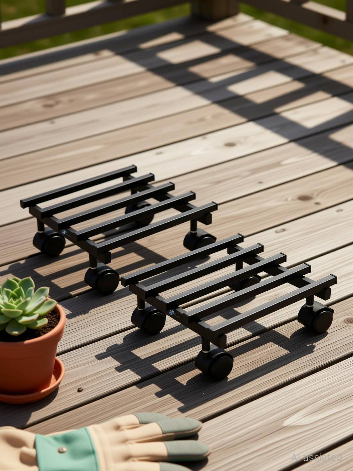 Alaxi Plant Stand with Wheels for Flower Pots and Plant Pots(Indoor and Outdoor) Plant Container Set