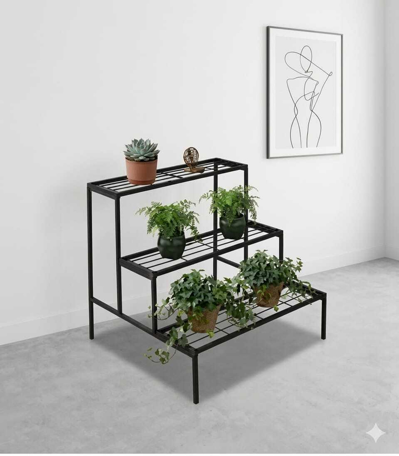 Image of LATIFICRAFTS Plant Stand for Indoor & Outdoor Plant Container Set