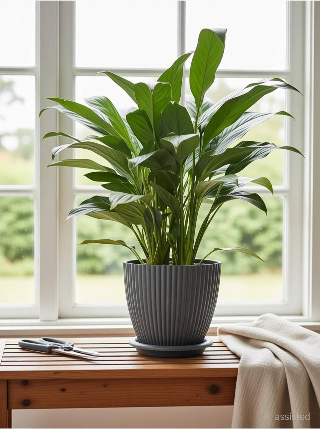 FLYUP Plastic Plant Pots for Outdoor, Indoor Home Decor Planter with Drain Hole & Tray Plant Container Set