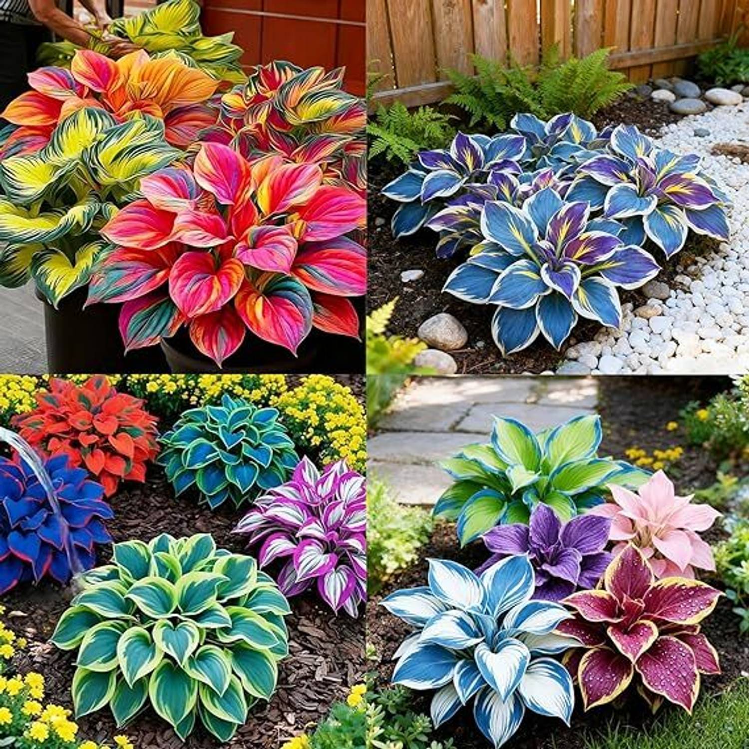 AVRAJIT IMPORTED Multicolor Hosta Flower seeds Home & Garden Seed
