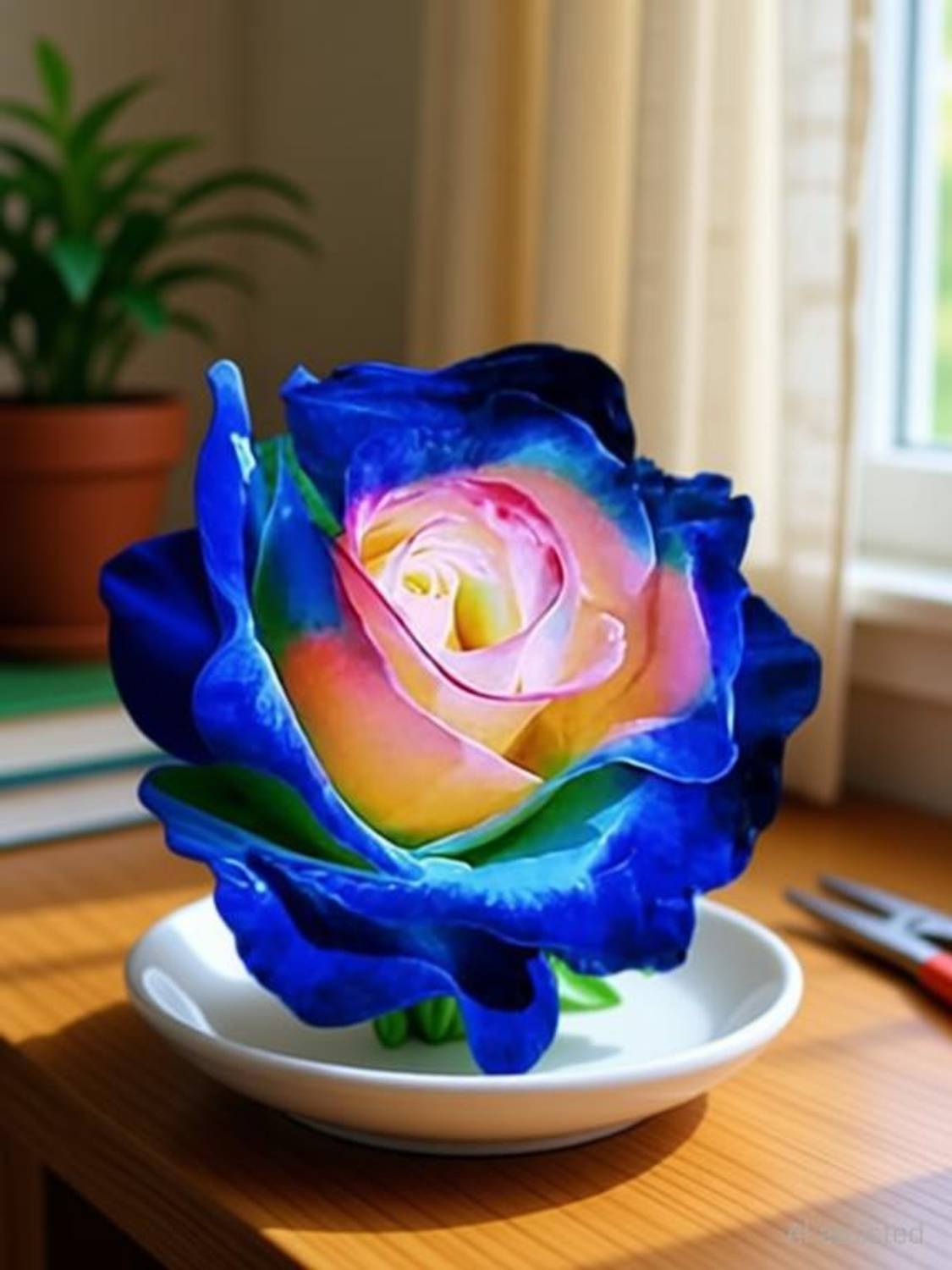 ACMS Rare Blue Pink Roses Plant Seeds Balcony Garden Potted Rose Flowers Seed Seed