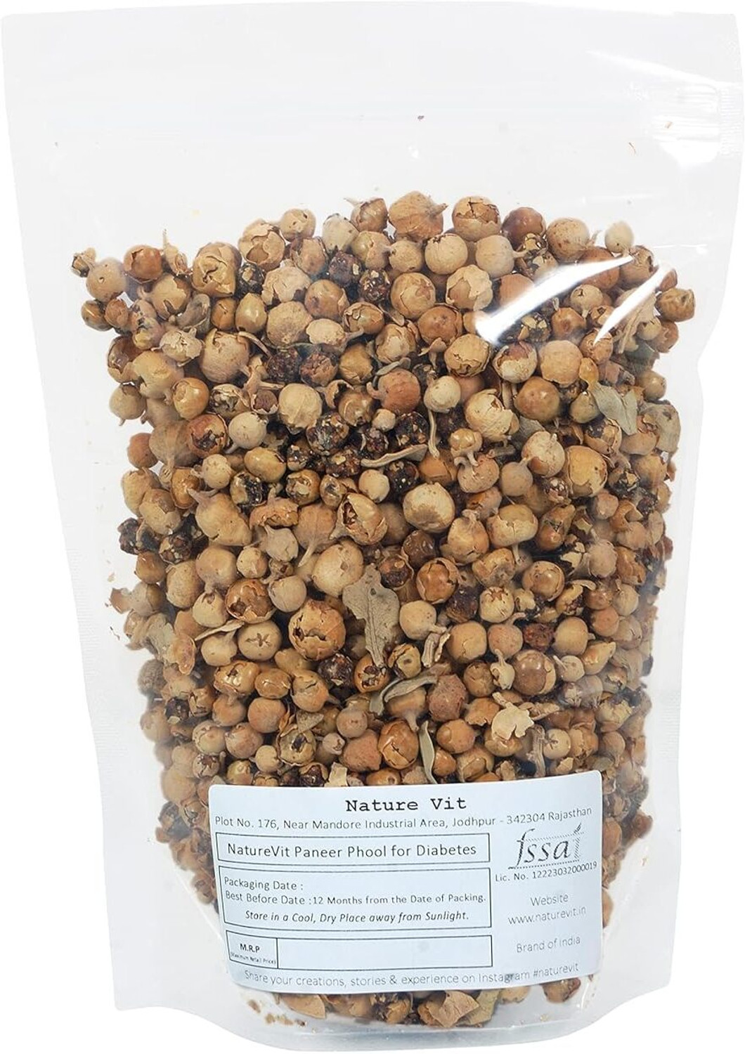 Image of Nature Vit Paneer Phool, 1 Kg | Paneer Doda | Withania Coagulans Seed