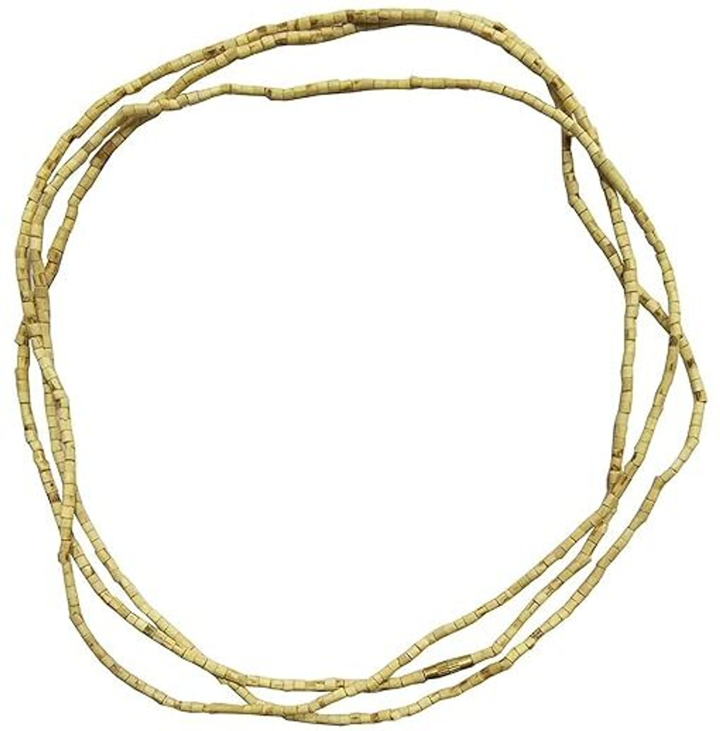 Image of Hare Krishna Food For Soul Tulsi Kanthi Mala - 3 Round Kanthi Mala - Tulsi Mala Wood Chain