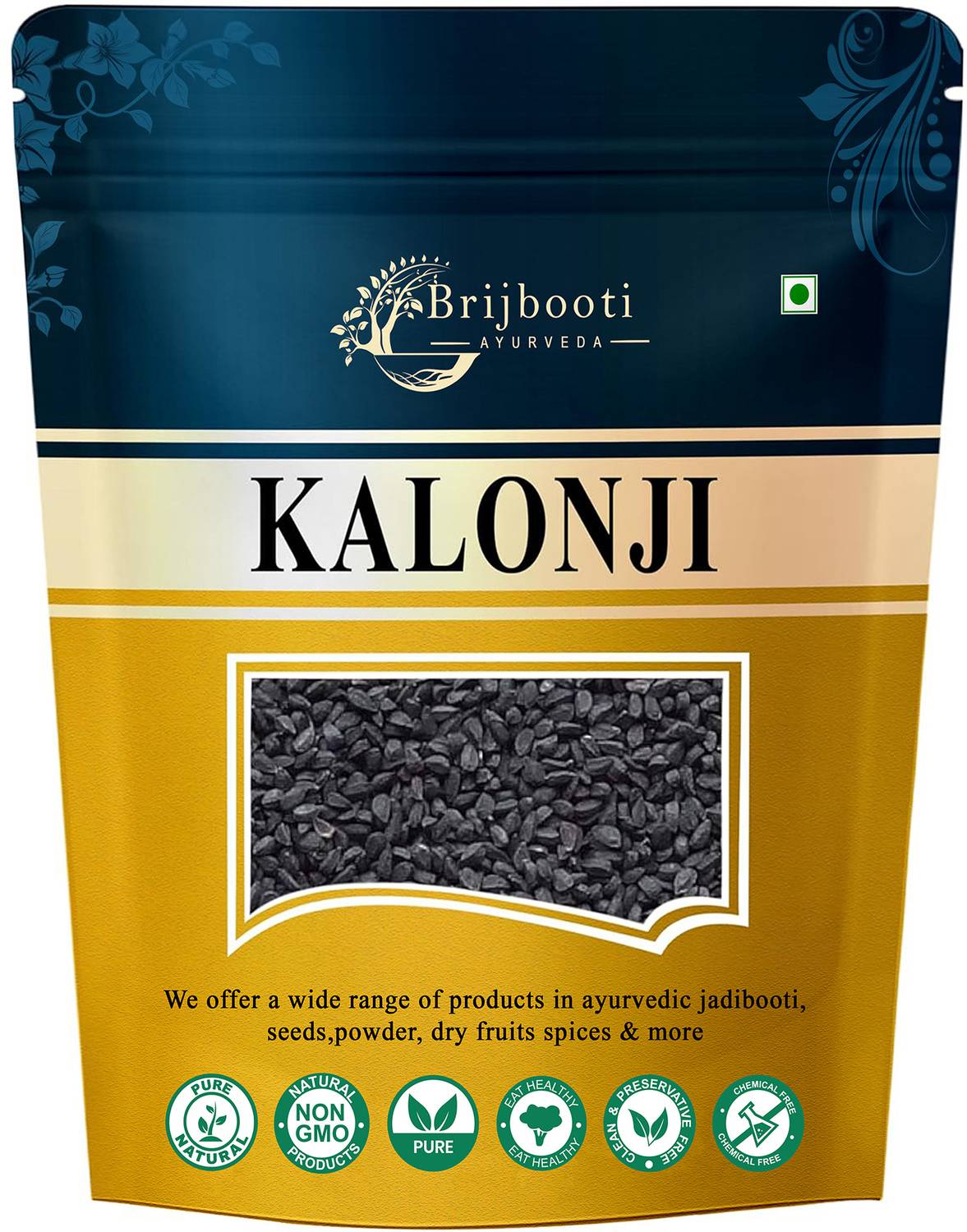 BrijBooti Kalonji Seed 250 Gm 100% Pure & Natural Black Cumin Seeds