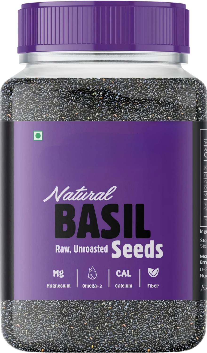 AnnieHerbs Raw Basil Seeds for Weight loss | Sabja Seeds | Tukmaria Basil Seeds Seed