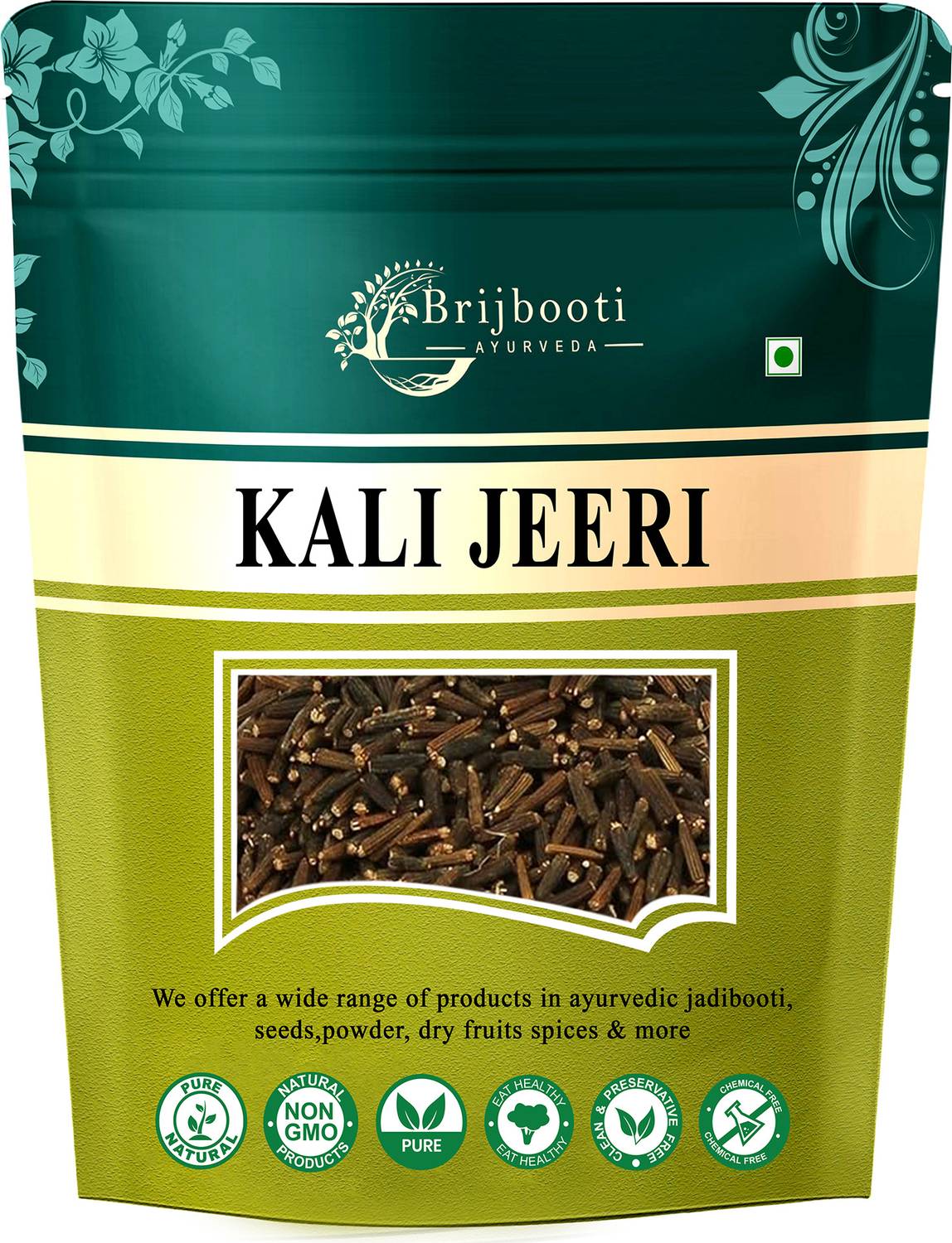 BrijBooti Kali Jiri - Kaali Jiri - Kadwa Jeera - Kali Jeeri - Natural Black Cumin Seed