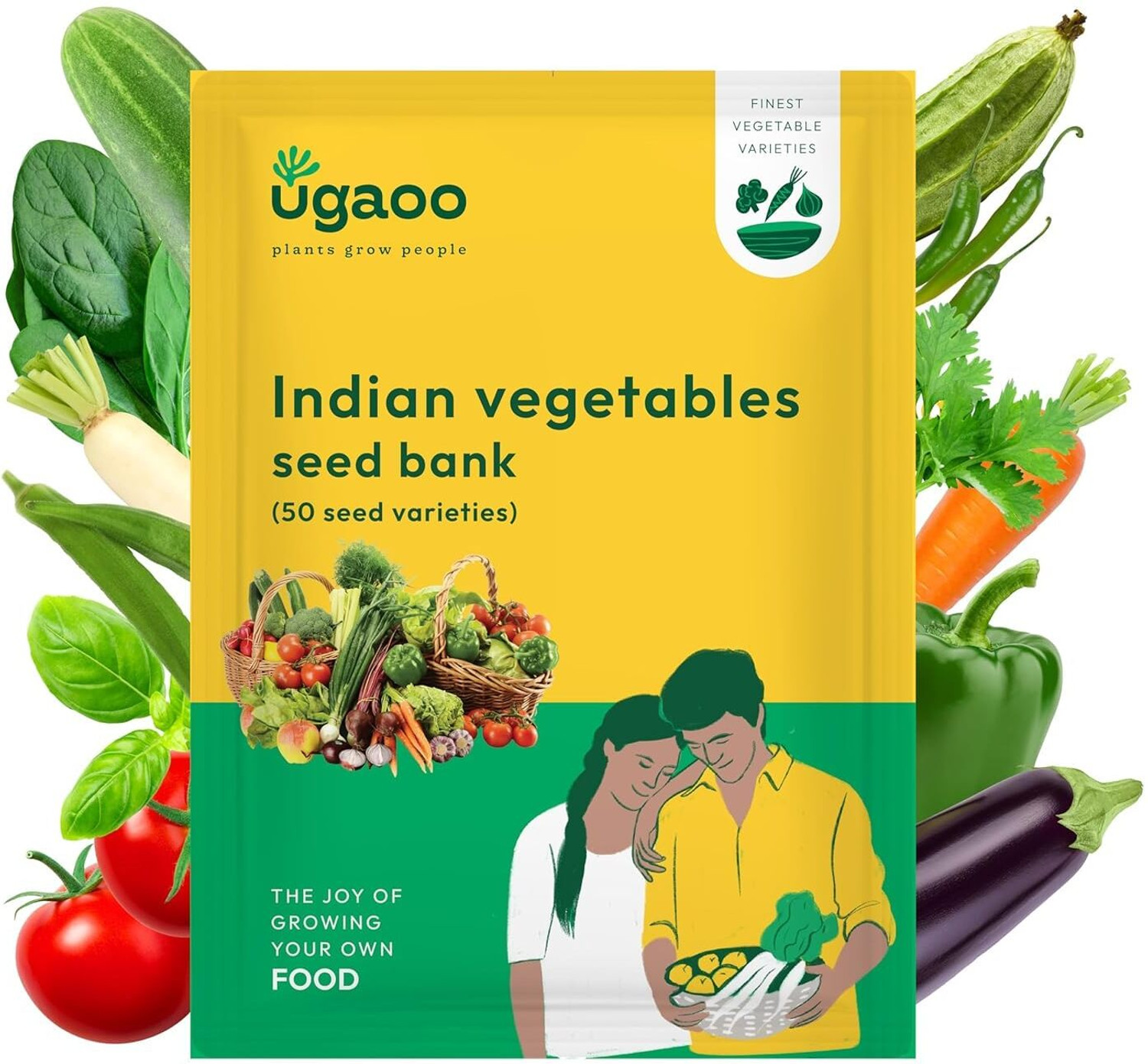 Image of UGAOO Indian Vegetable Seeds Bank For Home Garden 35 Varieties Seed