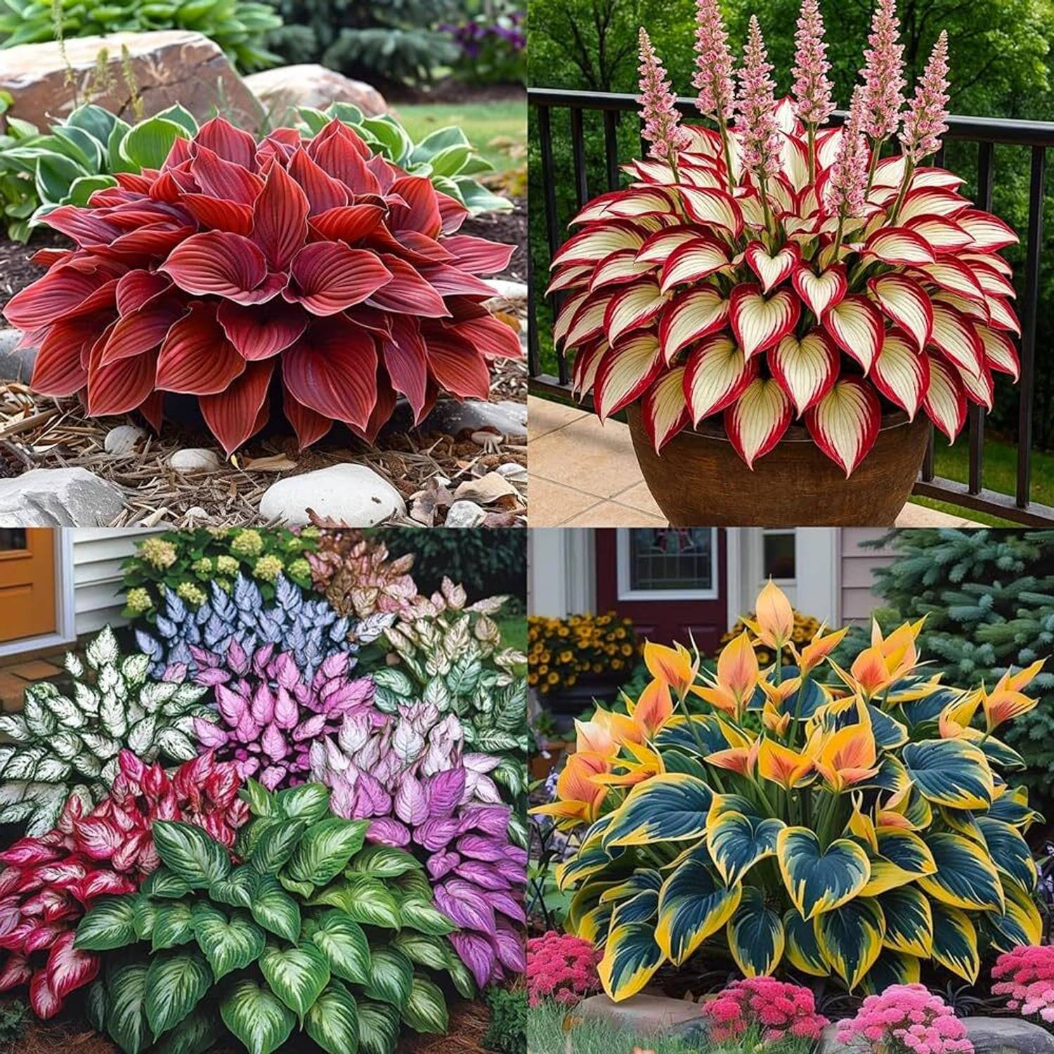 AVRAJIT Hosta mix flower,Plantain Lily,Giboshi,Perennial hosta,Shade plant ,Heirloom Seed