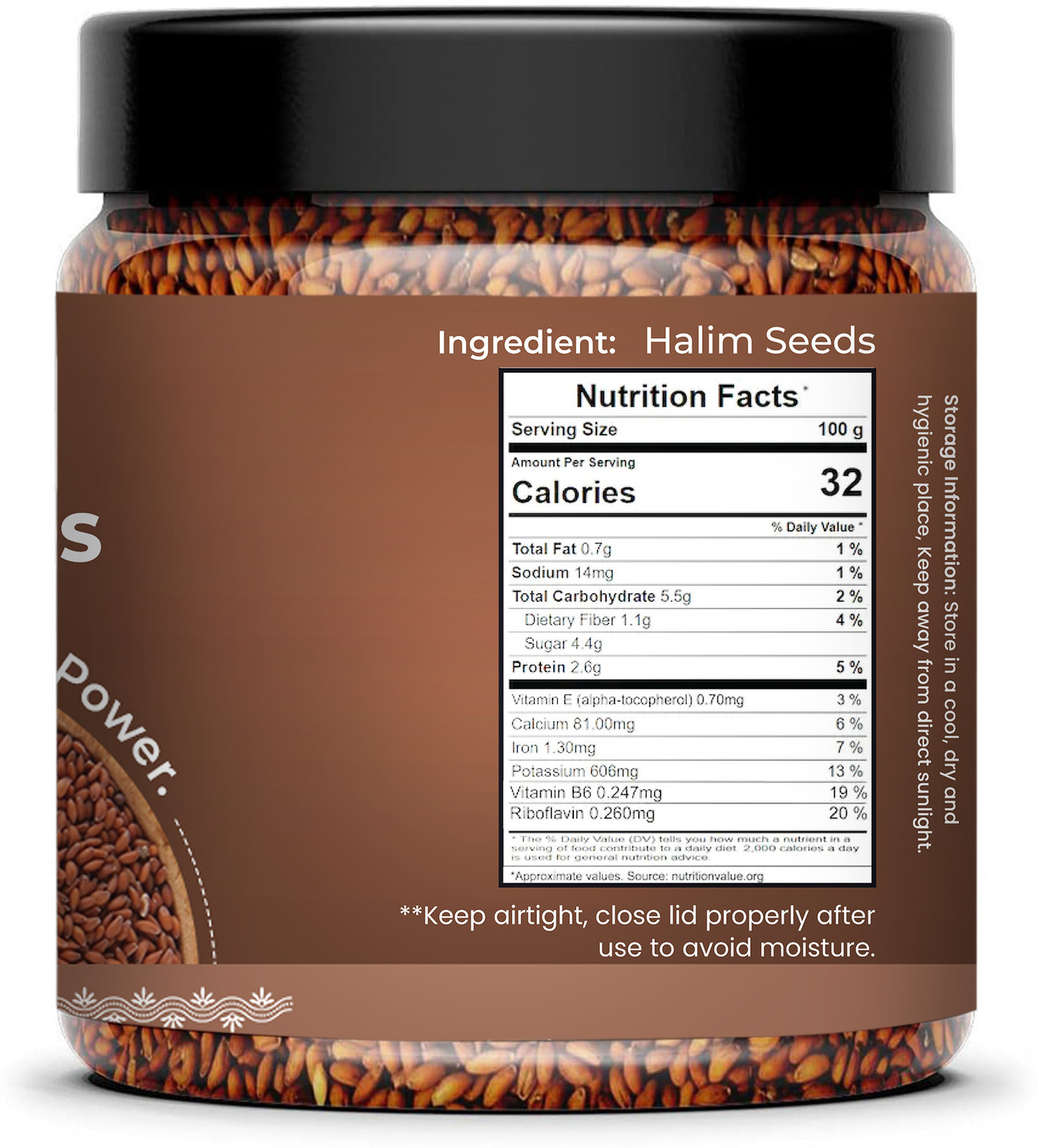 Image of Nutrilazzat Halim Seeds | Garden Cress Seeds | Iron & Protein Rich Energy Booster Seed