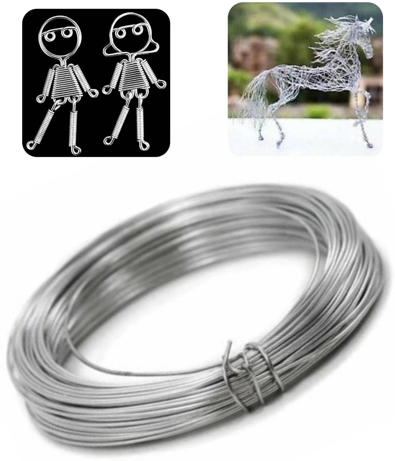 GREENARTZ 33ft Aluminium wire 2mm for craft & bonsai Plant