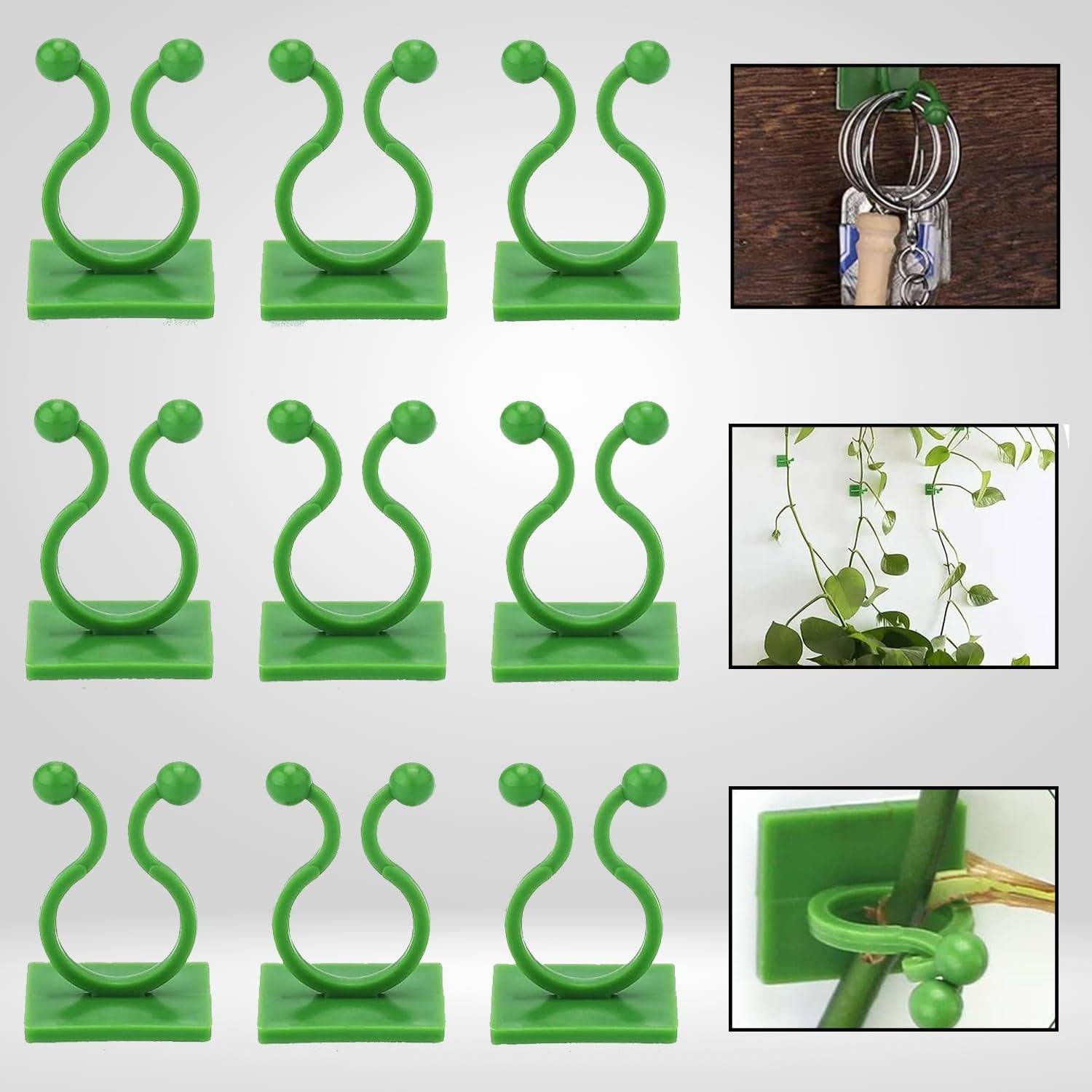 AIRICREATIONS Self Adhesive Plant Wall Clips for Creeper Vine Support Cable Holder Set Plant Straightener
