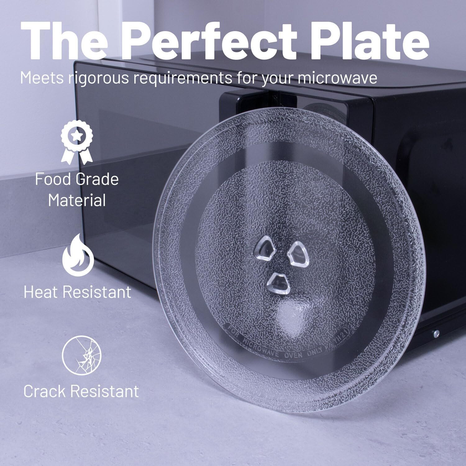 Image of JEPISHA 9.6 inch Coupler Turntable Tray For 21L, Suitable for Model: MC2146BRT | Fiber Glass Microwave Turntable Plate