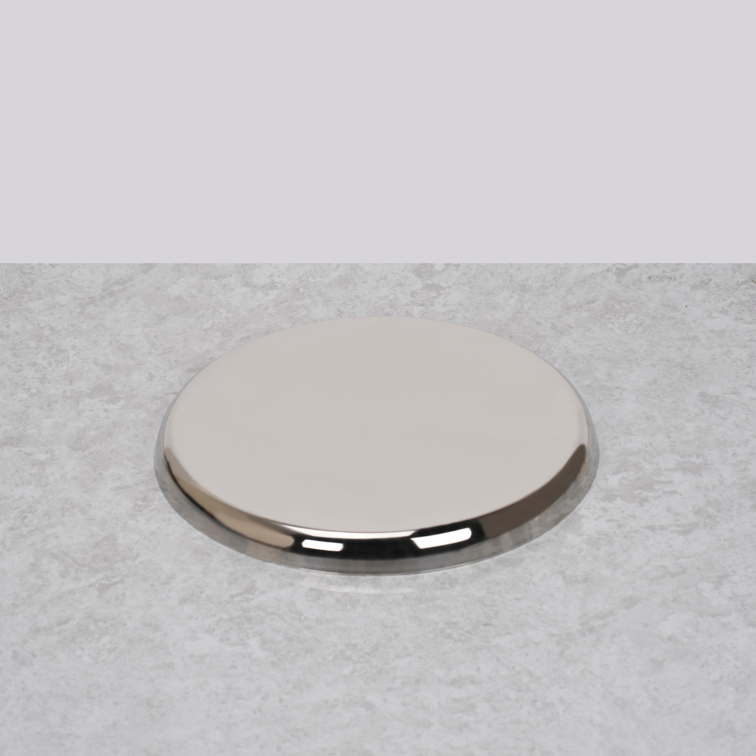 Image of Sumeet Stainless-Steel Apple Shape Heavy Gauge Dinner Plates with Mirror Finish-34.6cm Dinner Plate