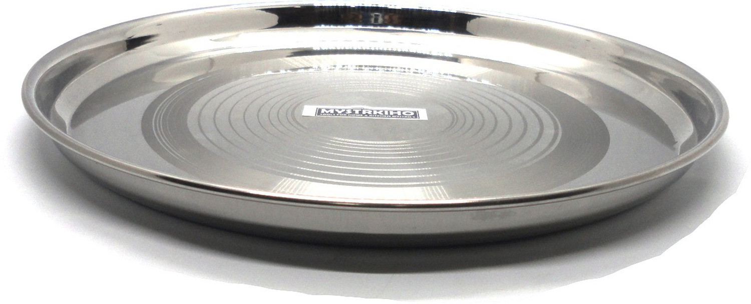 Image of Mystrkiho Stainless Steel Heavy Gauge Dinner Plate for Kitchen and Home Dinner Plate Dinner Plate