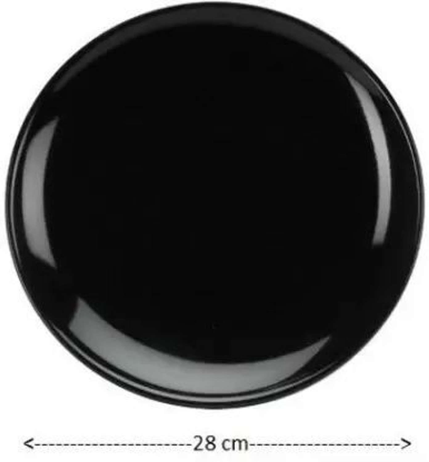 Image of Everbuy Gloss Finish Microwave Safe Full Plates For Home and Restaurant (28 cm) Black Dinner Plate