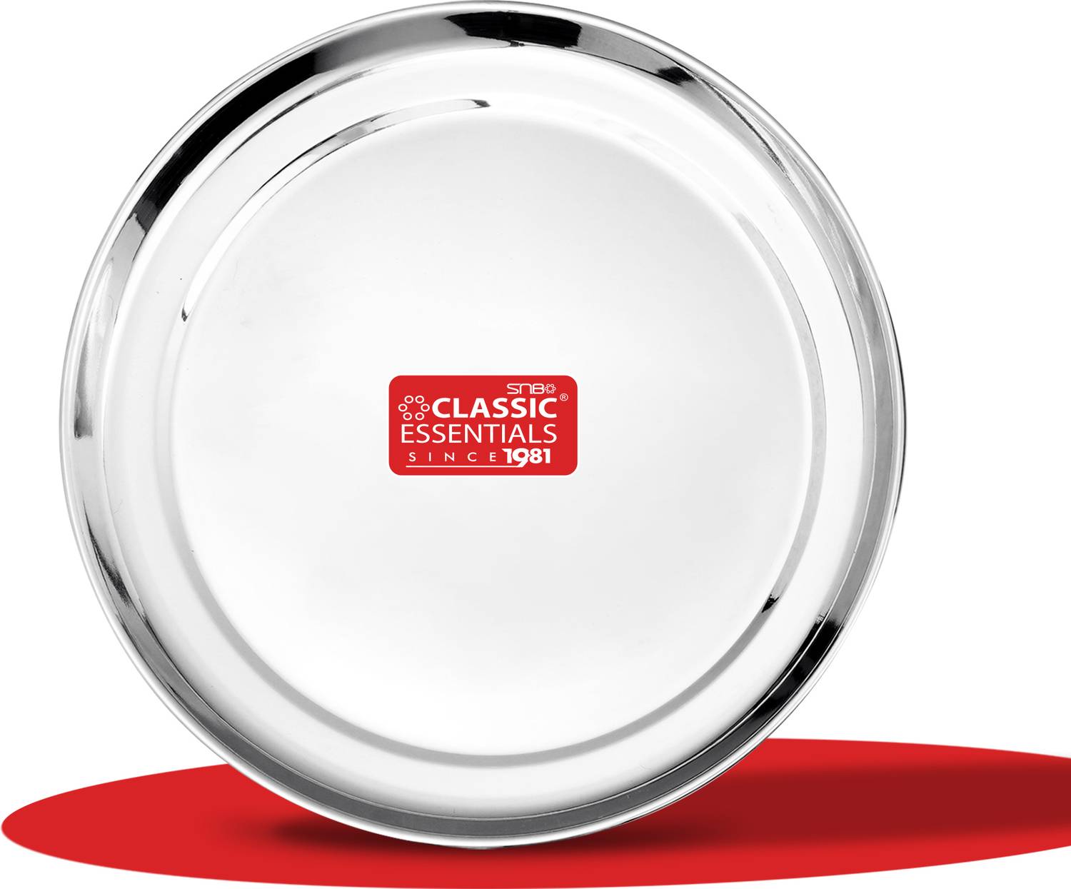 Classic Essentials Stainless Steel Rajbhog Dinner Plate — Lunch Boxes & Tiffins