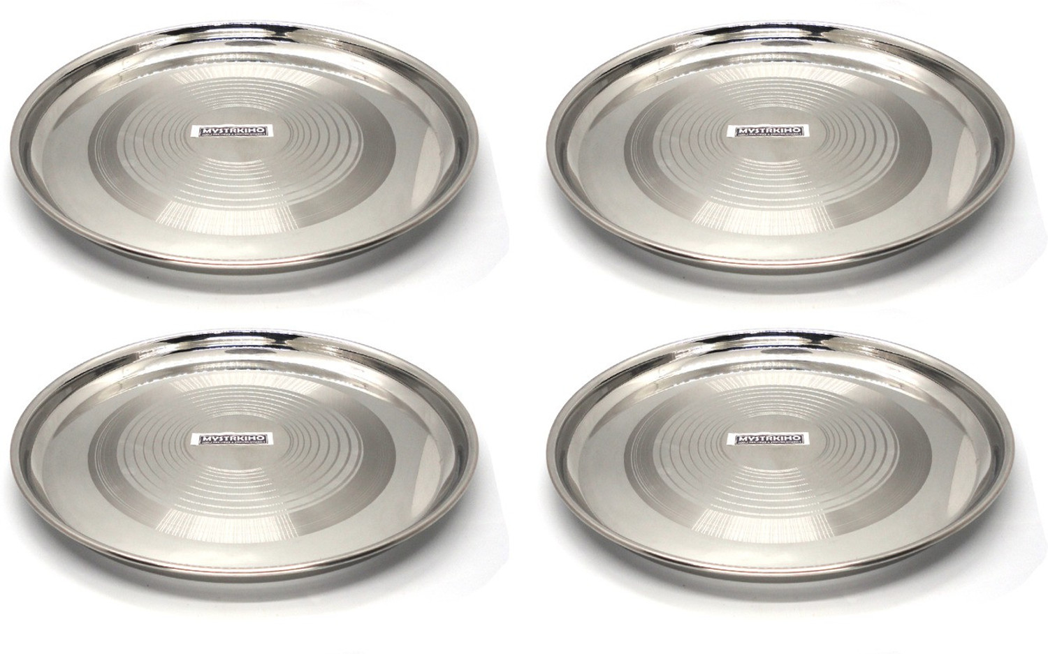 Image of Mystrkiho Stainless Steel Heavy Gauge Dinner Plate for Kitchen and Home Dinner Plate Dinner Plate