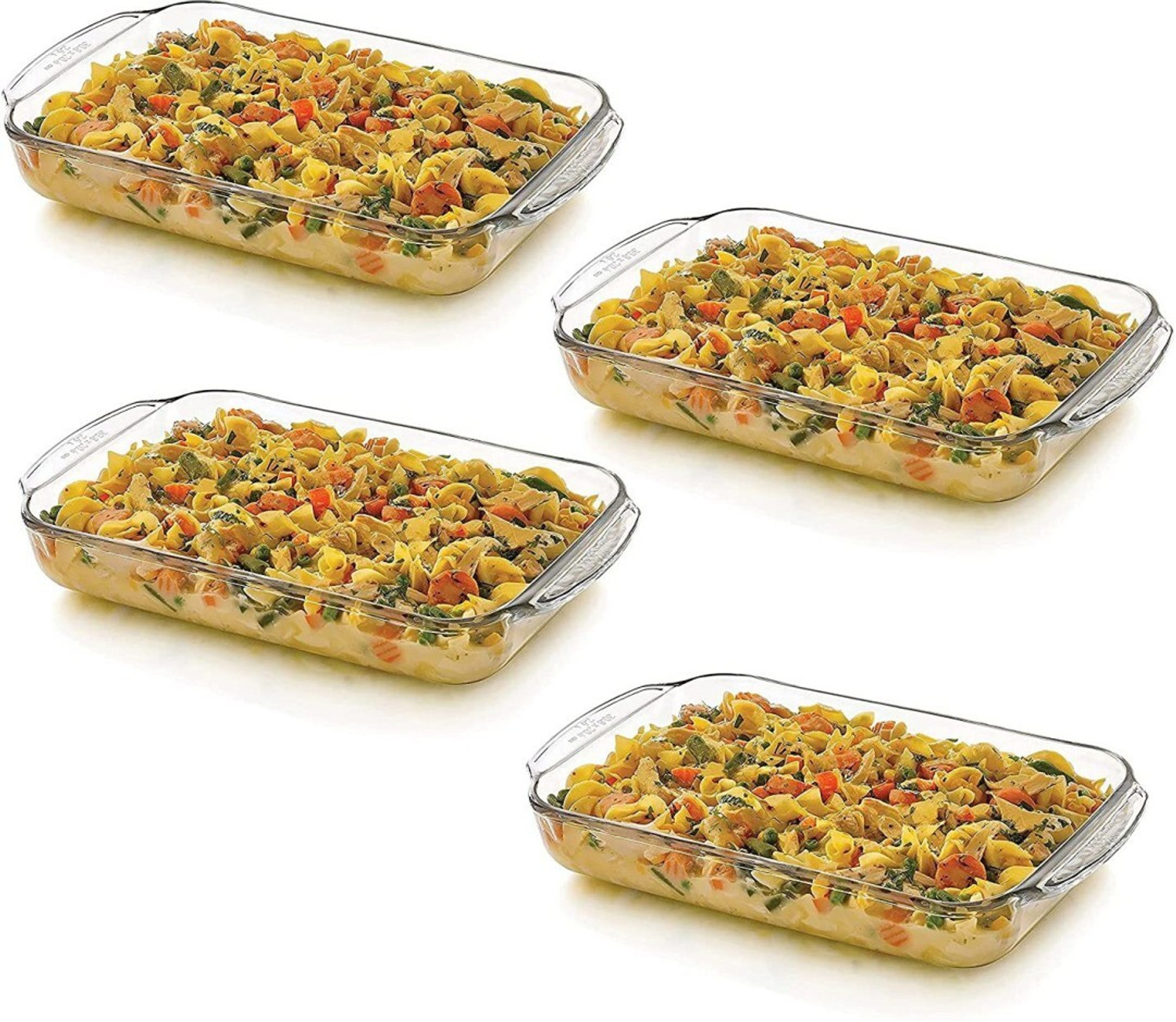 Image of SMILERY Borosilicate Glass Rectangle Baking Dish Microwave Oven Safe, 1600ML Baking Dish