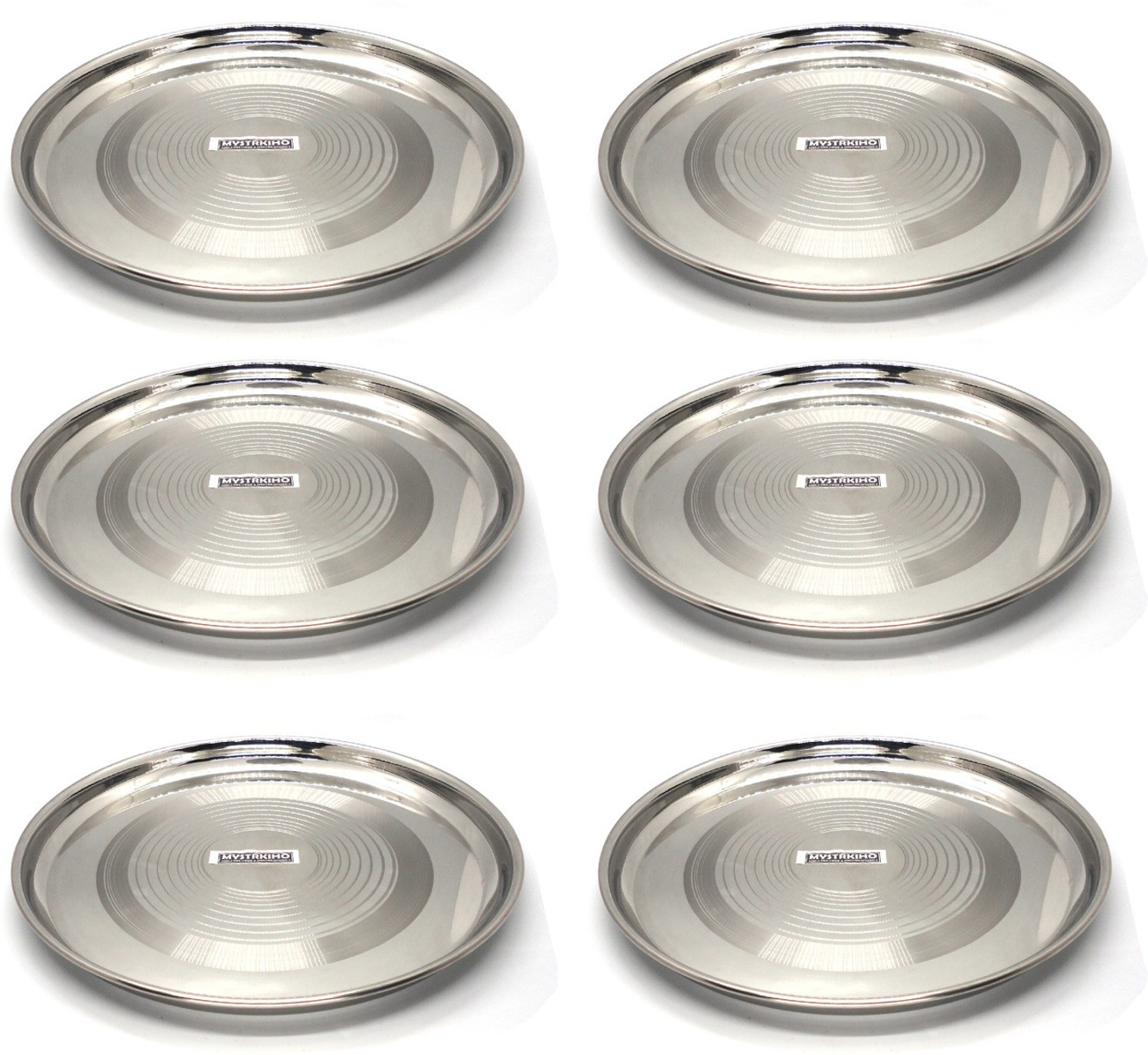 Image of Mystrkiho Stainless Steel Heavy Gauge Dinner Plate for Kitchen and Home Dinner Plate Dinner Plate