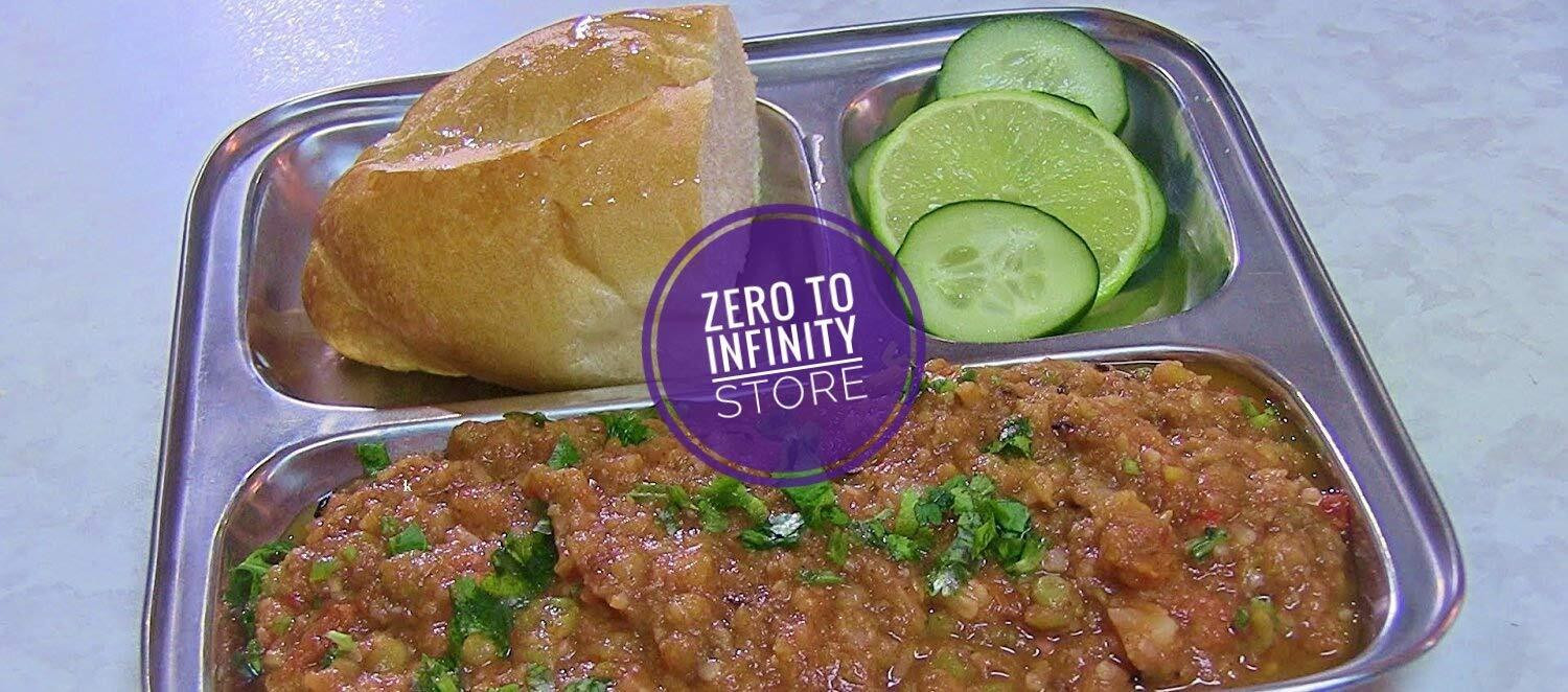 Image of zero to infinity Heavy Duty Stainless Steel Square Dinner Plate with 3 Sections Dinner Plate