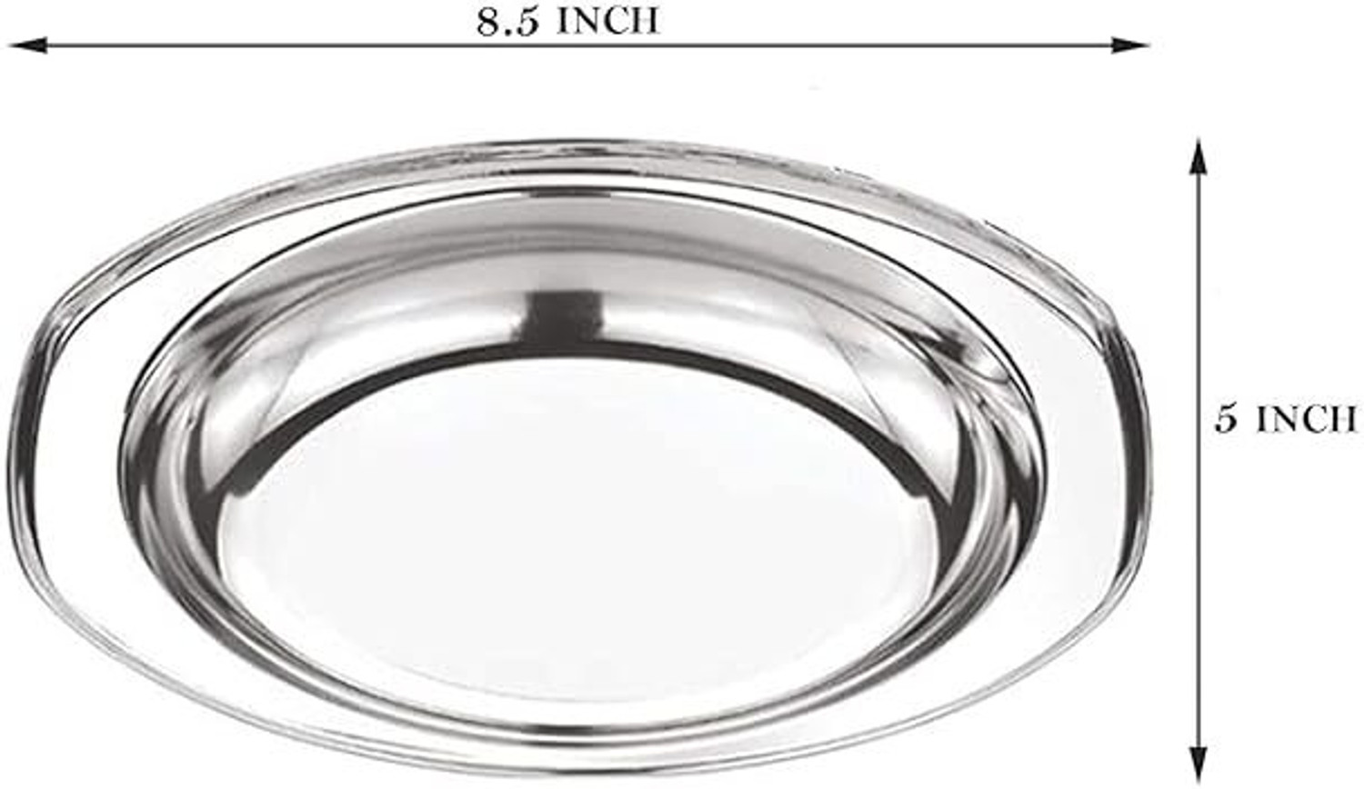 Image of Tannu Carft Steel Serving Plate | Oval Plate Tray