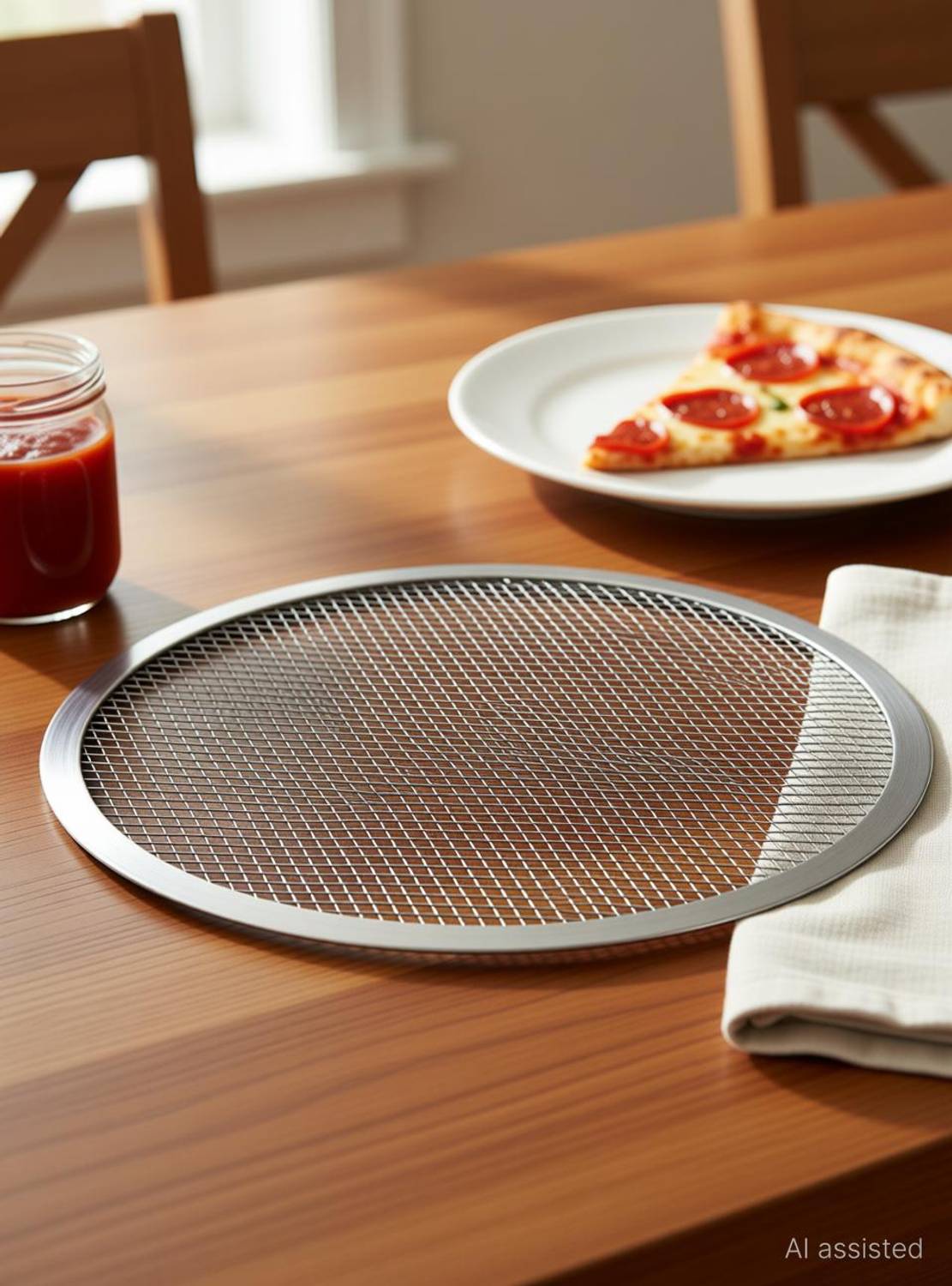 Bakezy 10 Inch Aluminium Pizza Screen - Non-Stick Mesh Pizza Baking Pizza Tray