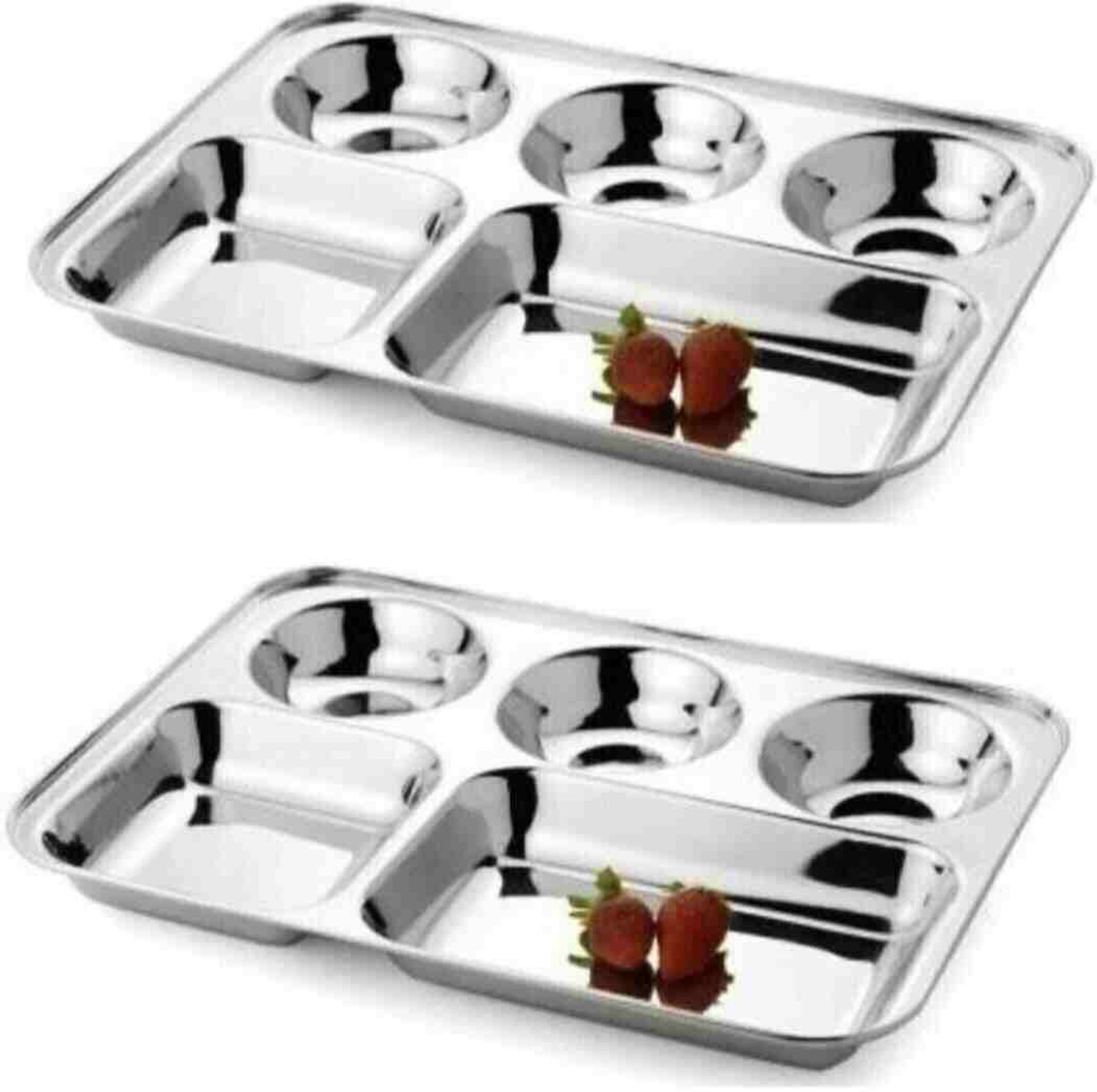 Image of Cuttales bhojan thali pack of 2 Dinner Plate