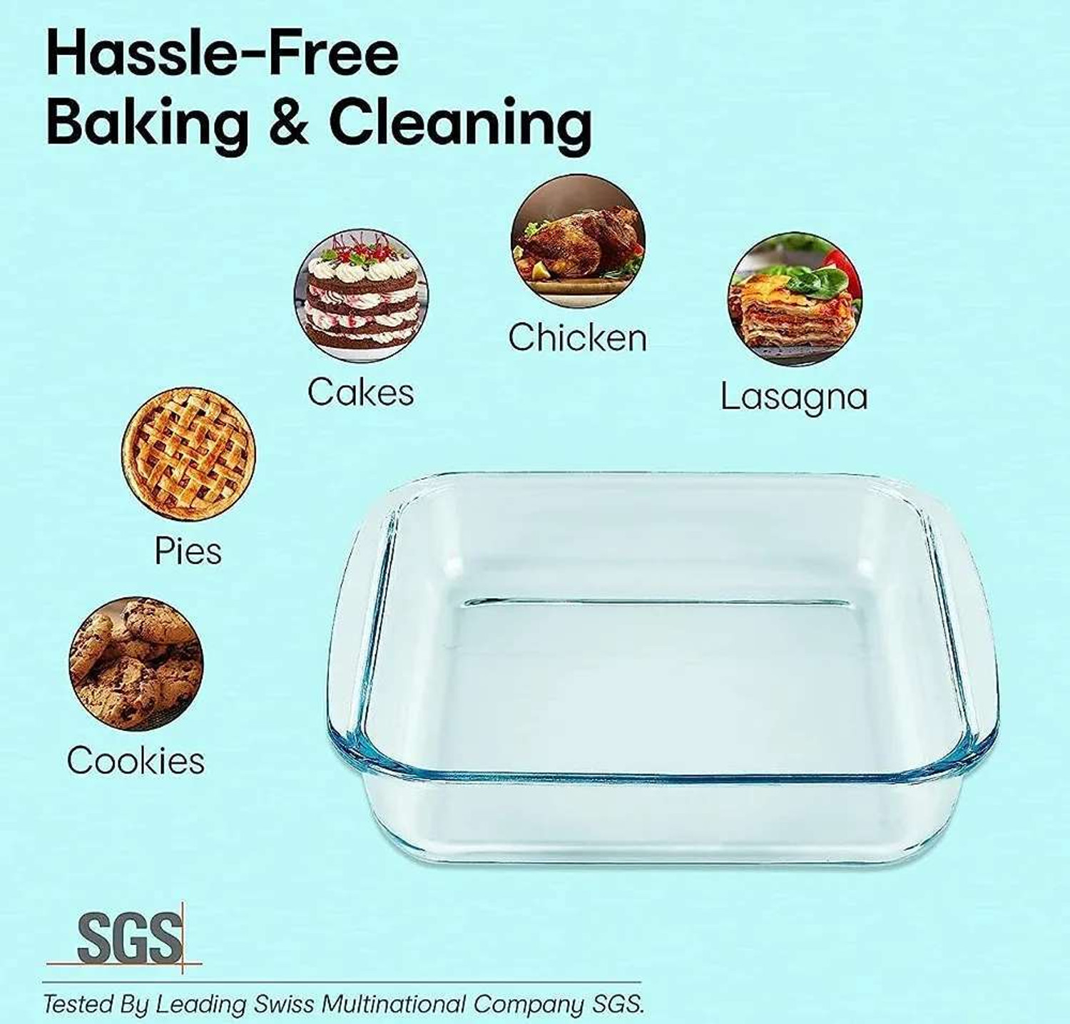 Image of MDNSHO Borosilicate Glass serving bowl, Tray, Container Microwave Oven Safe 1100 ml Baking Dish