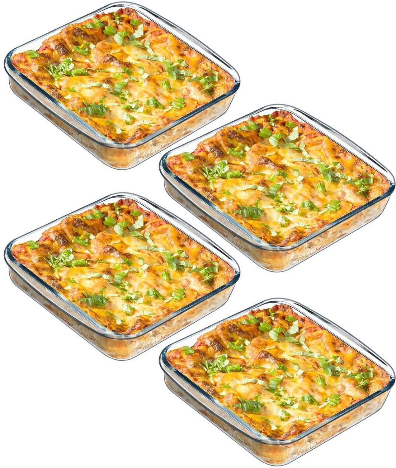 Image of MDNSHO Borosilicate Glass serving bowl, Tray, Container Microwave Oven Safe 1100 ml Baking Dish