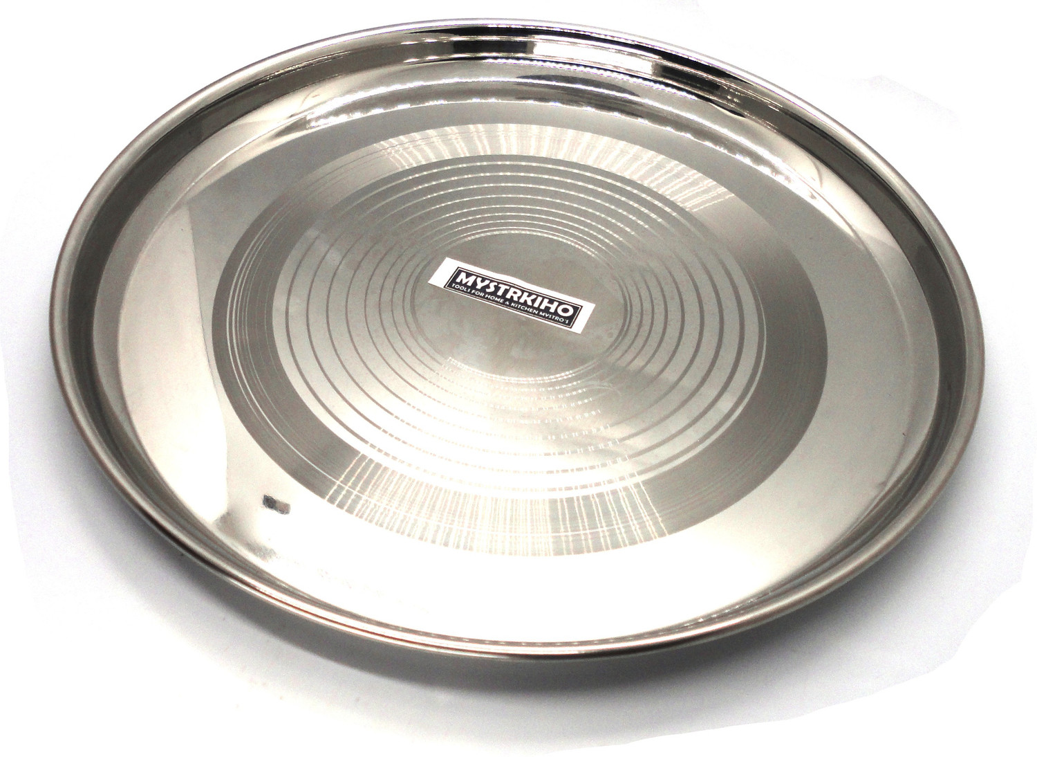 Image of Mystrkiho Stainless Steel Heavy Gauge Dinner Plate for Kitchen and Home Dinner Plate Dinner Plate