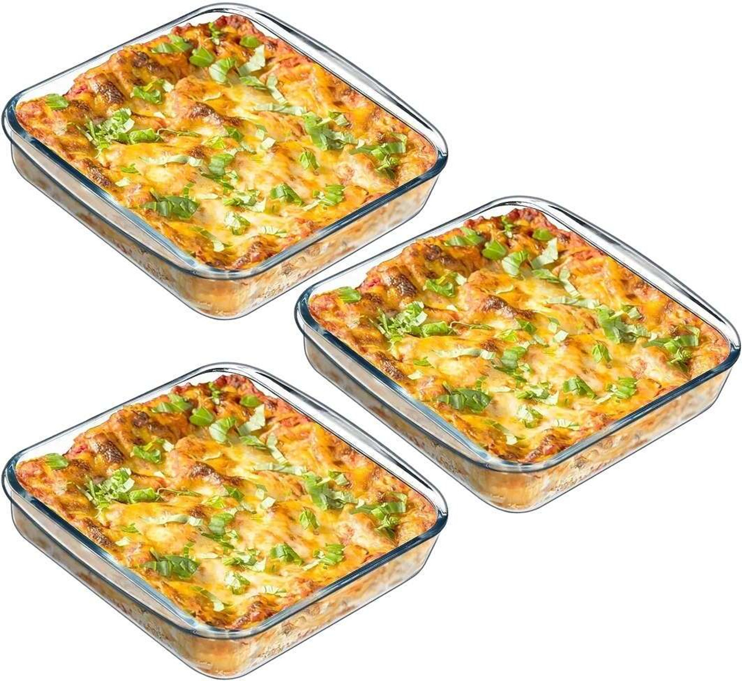 Image of MDNSHO Borosilicate Glass serving bowl, Tray, Container Microwave Oven Safe 1100 ml Baking Dish